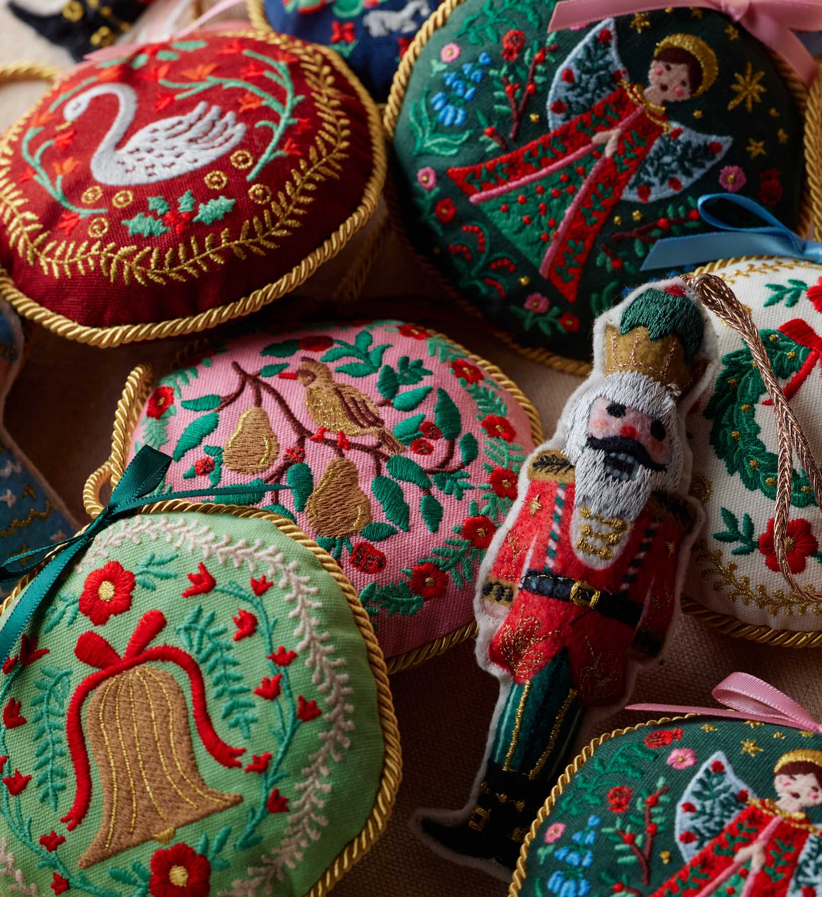 Embroidered Ornament Set - Christmastide