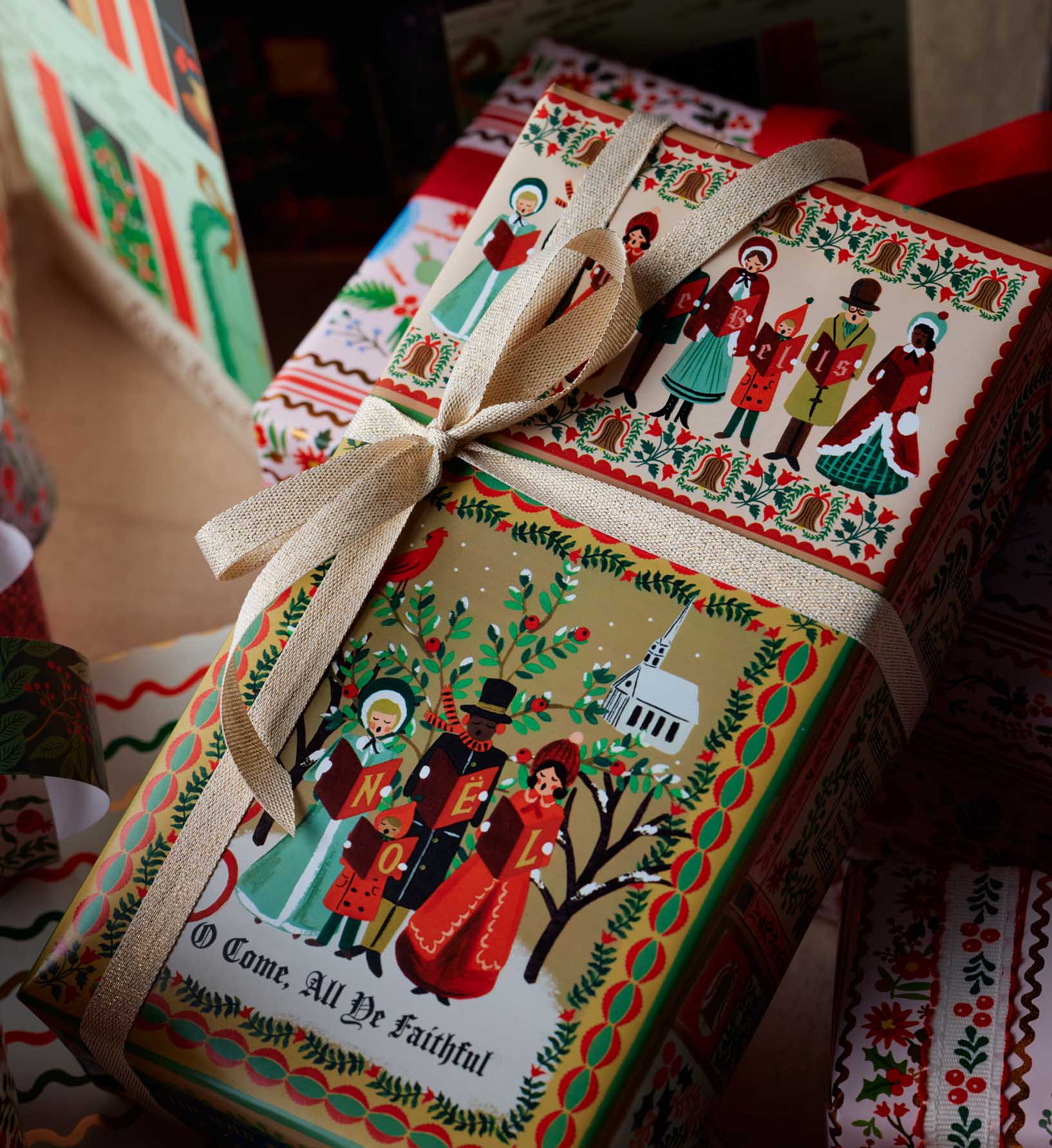 Holiday Wrapping Roll - Christmas Carols
