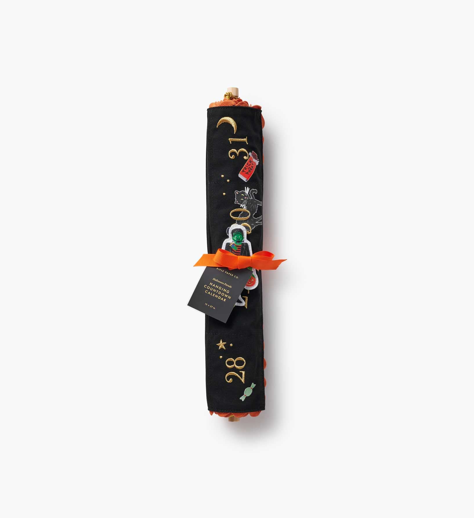 Embroidered Hanging Countdown Calendar - Halloween Parade