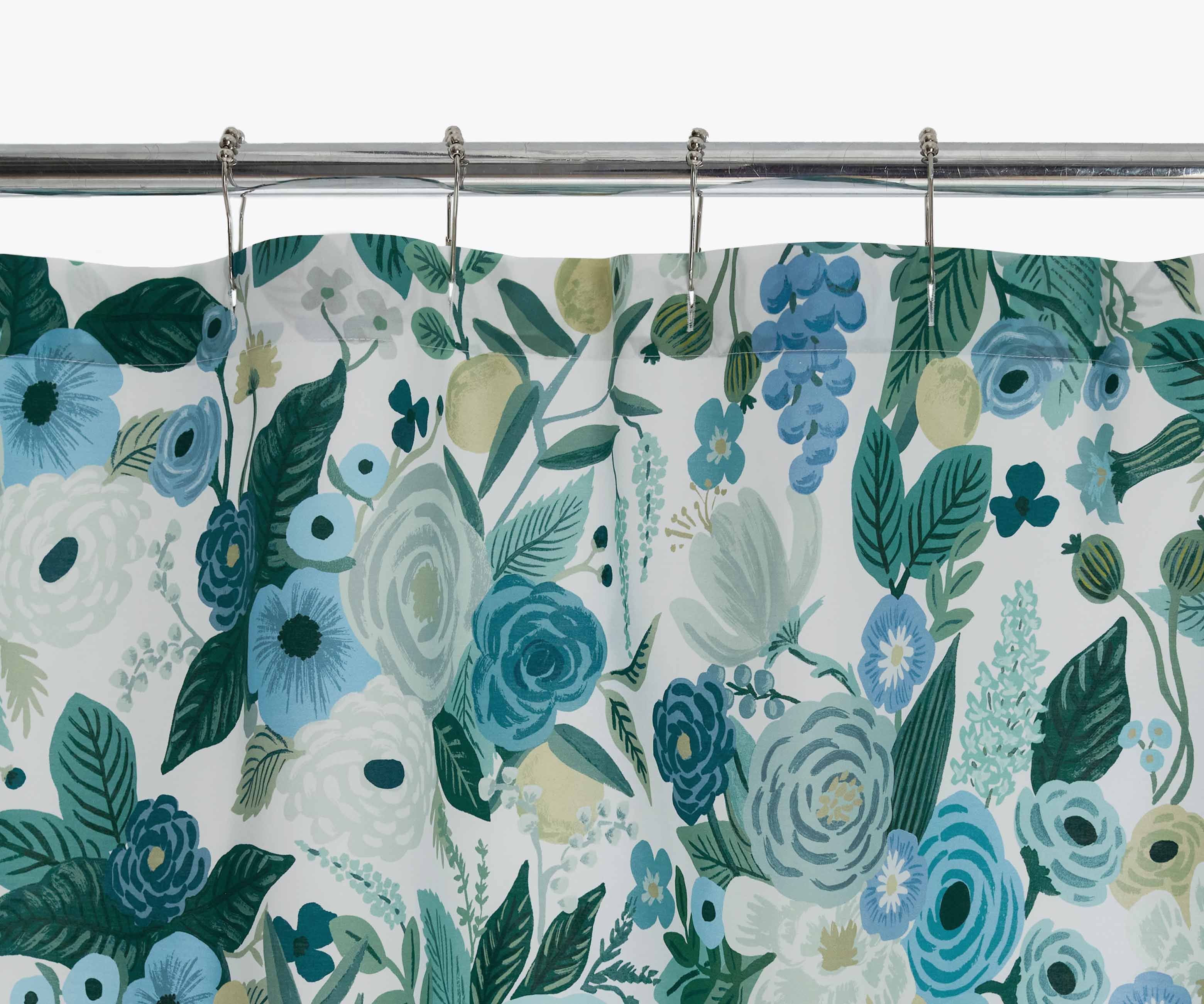 Percale Shower Curtain - Garden Party Blue