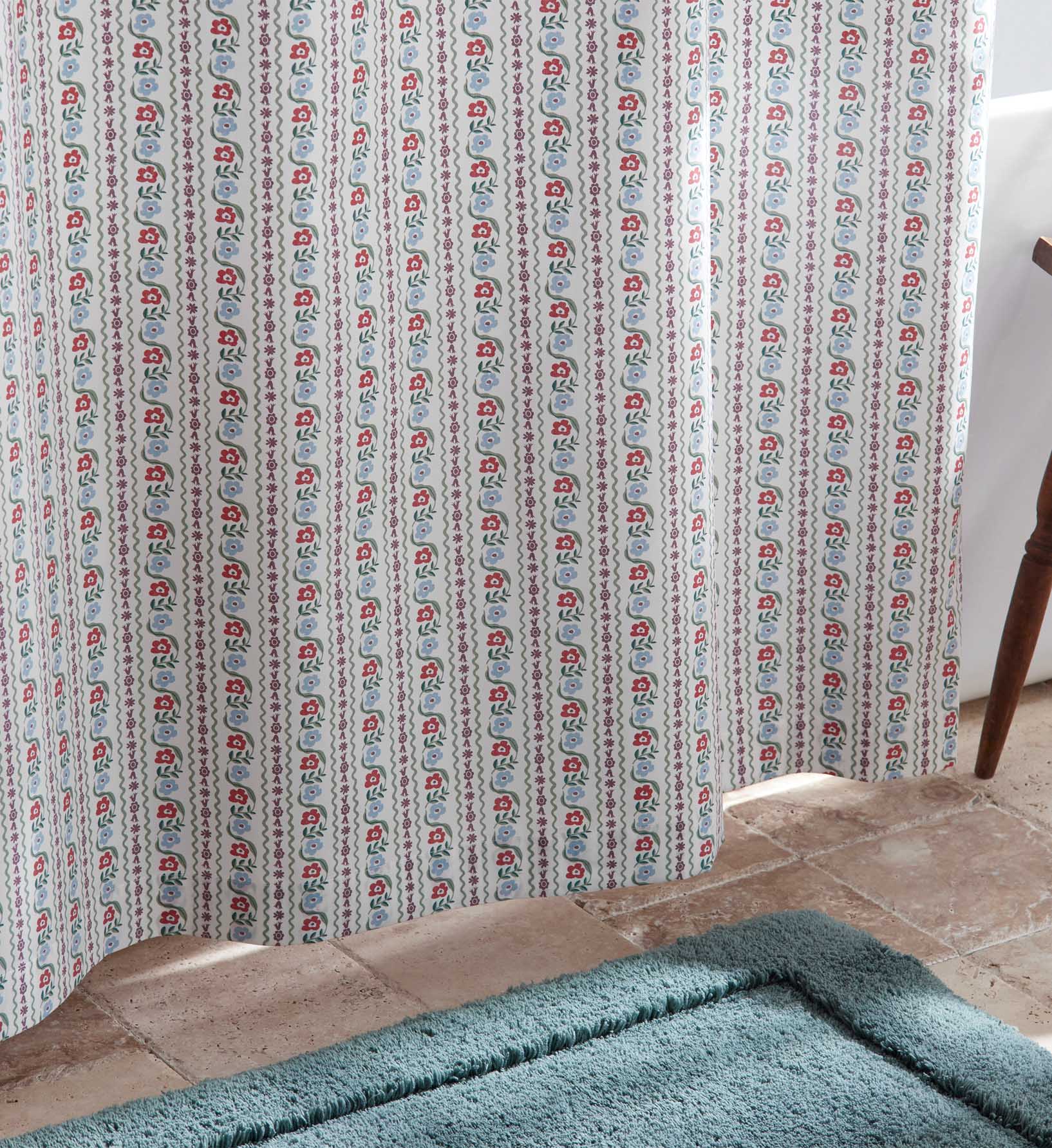 Percale Shower Curtain - Delphine