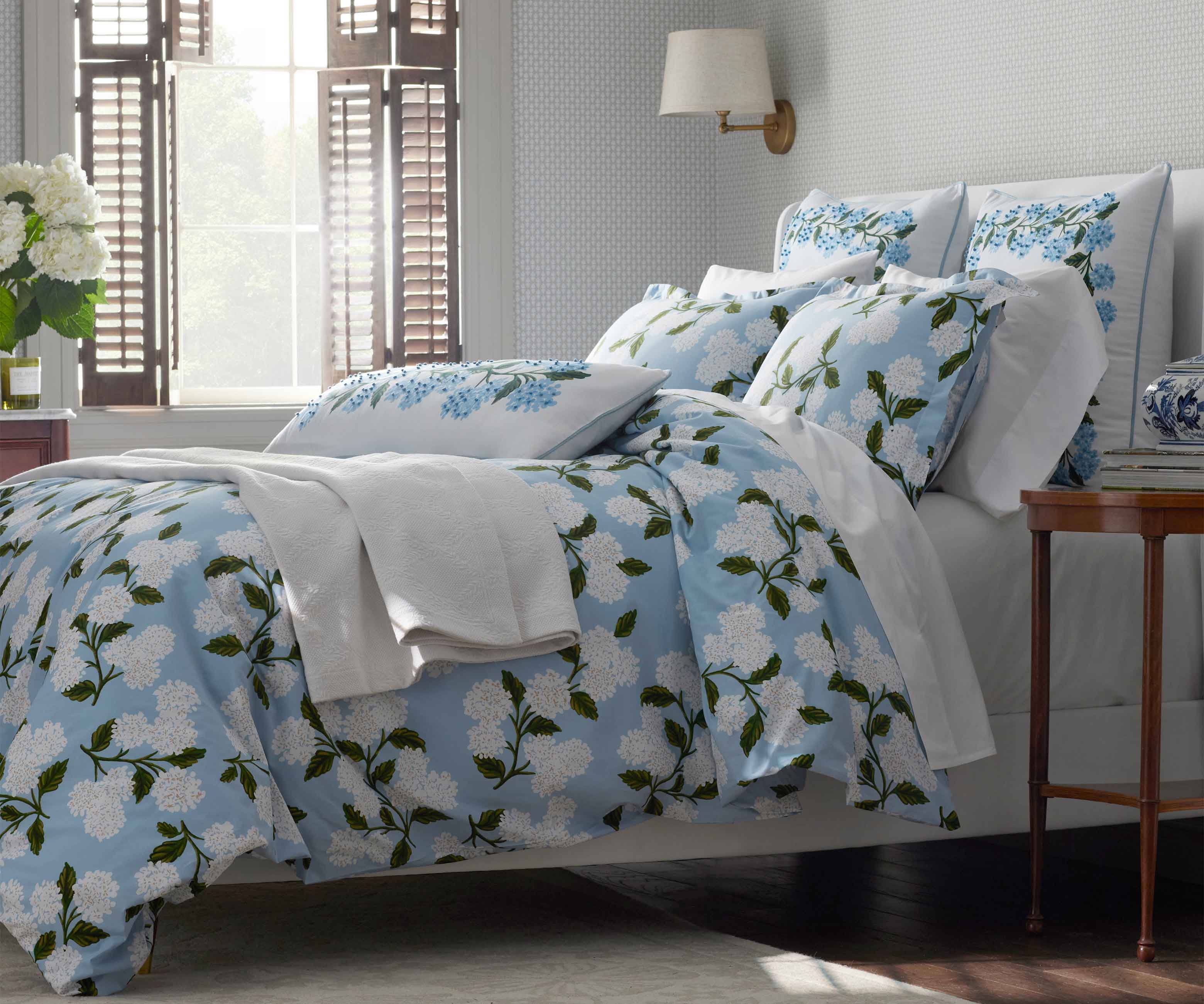 Percale Comforter - Hydrangea