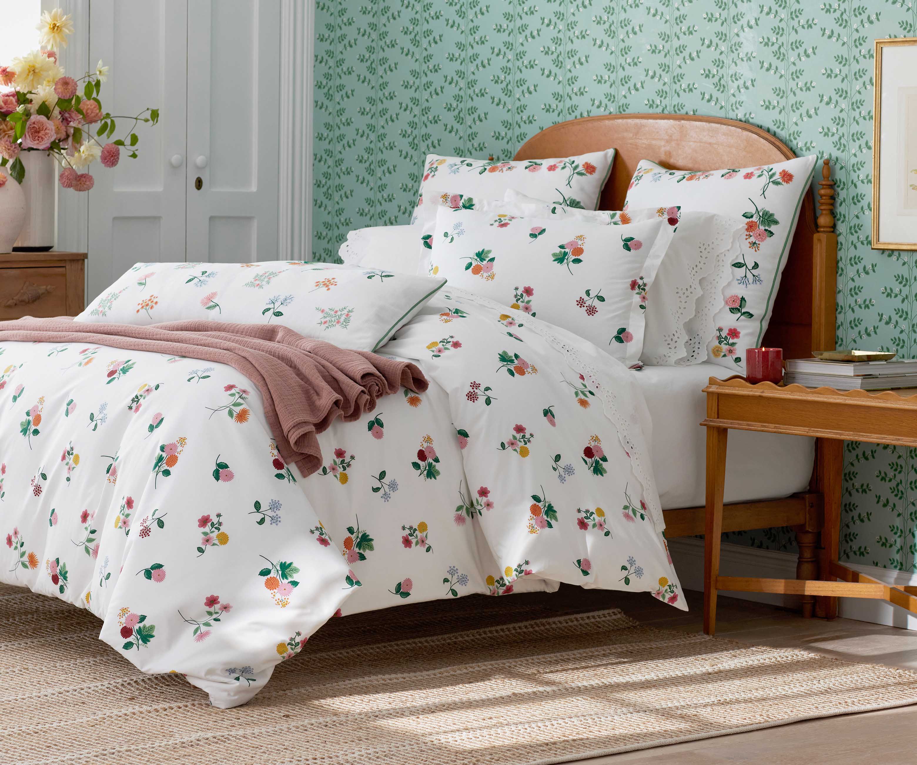 Percale Comforter - Ditsy Dahlia