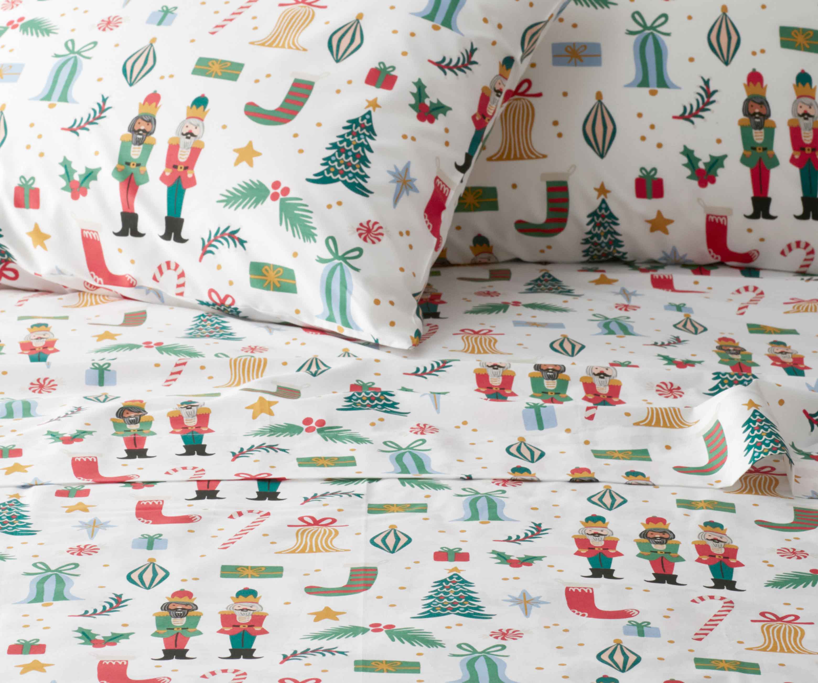 Percale Flat Sheet - Nutcracker