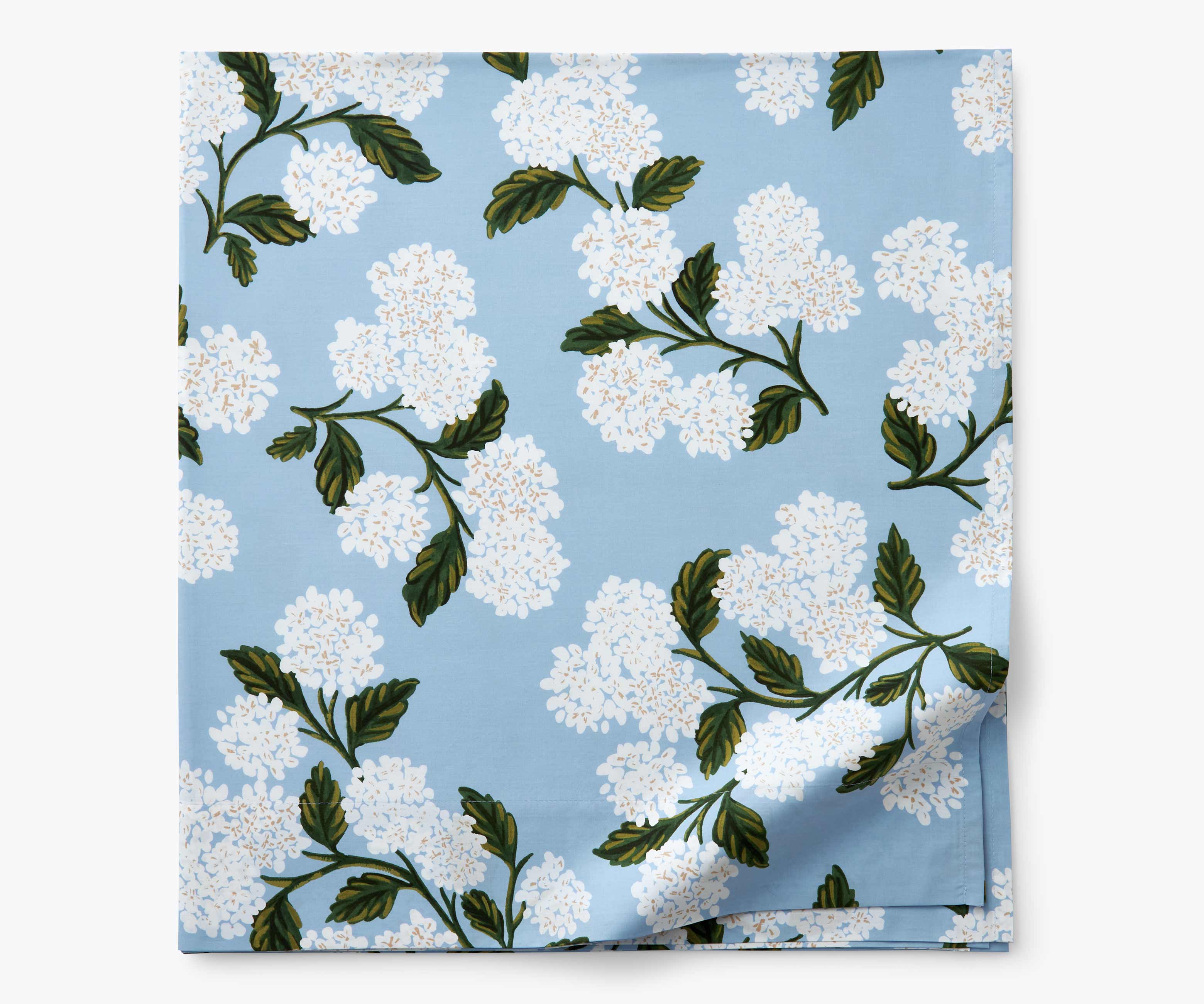 Percale Flat Sheet - Hydrangea