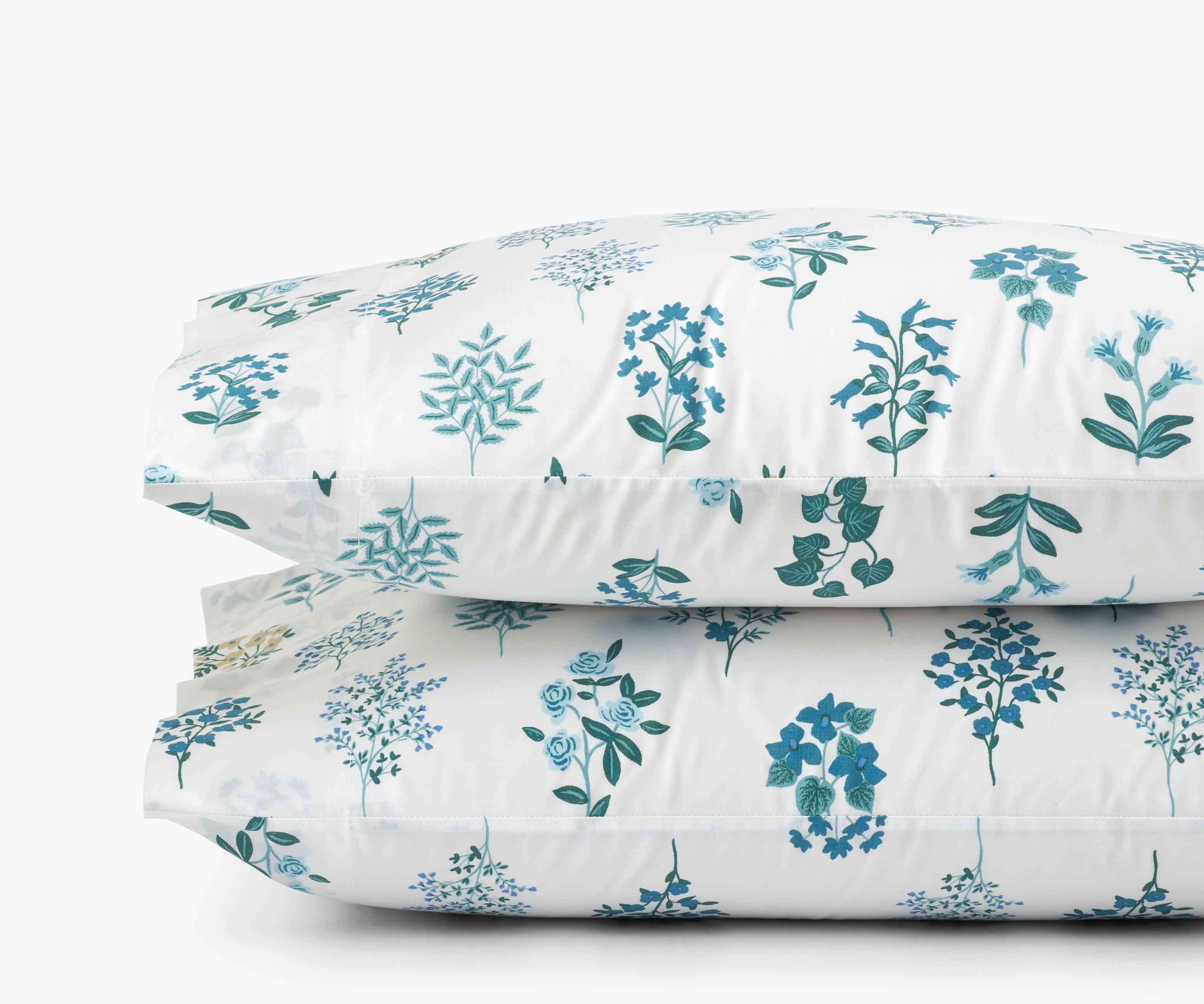 Percale Pillowcases - Hawthorne Blue