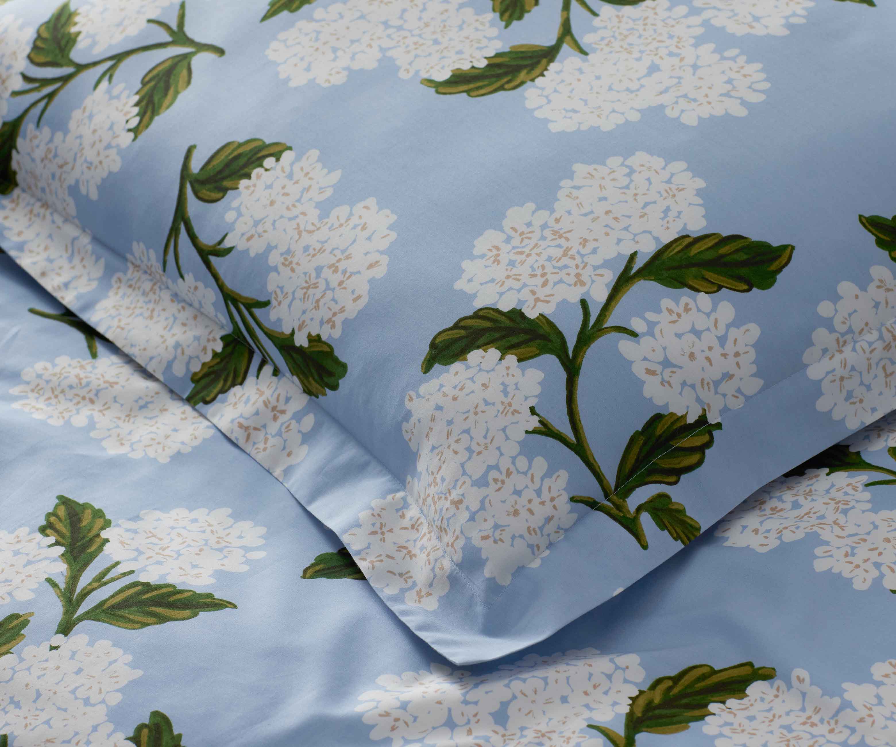 Percale Sham - Hydrangea