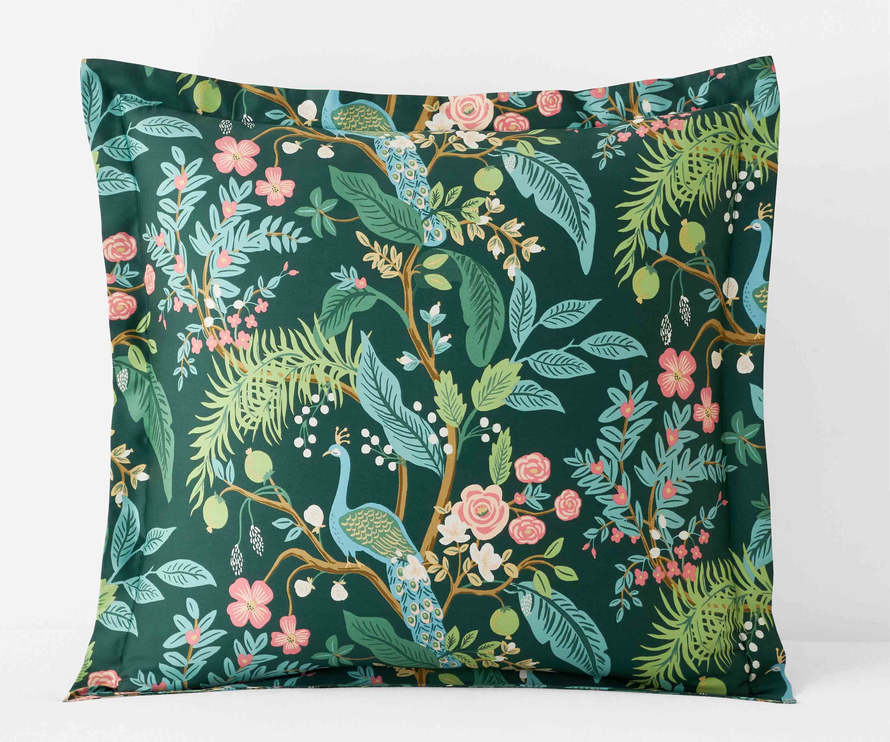 Sateen Sham - Peacock Emerald