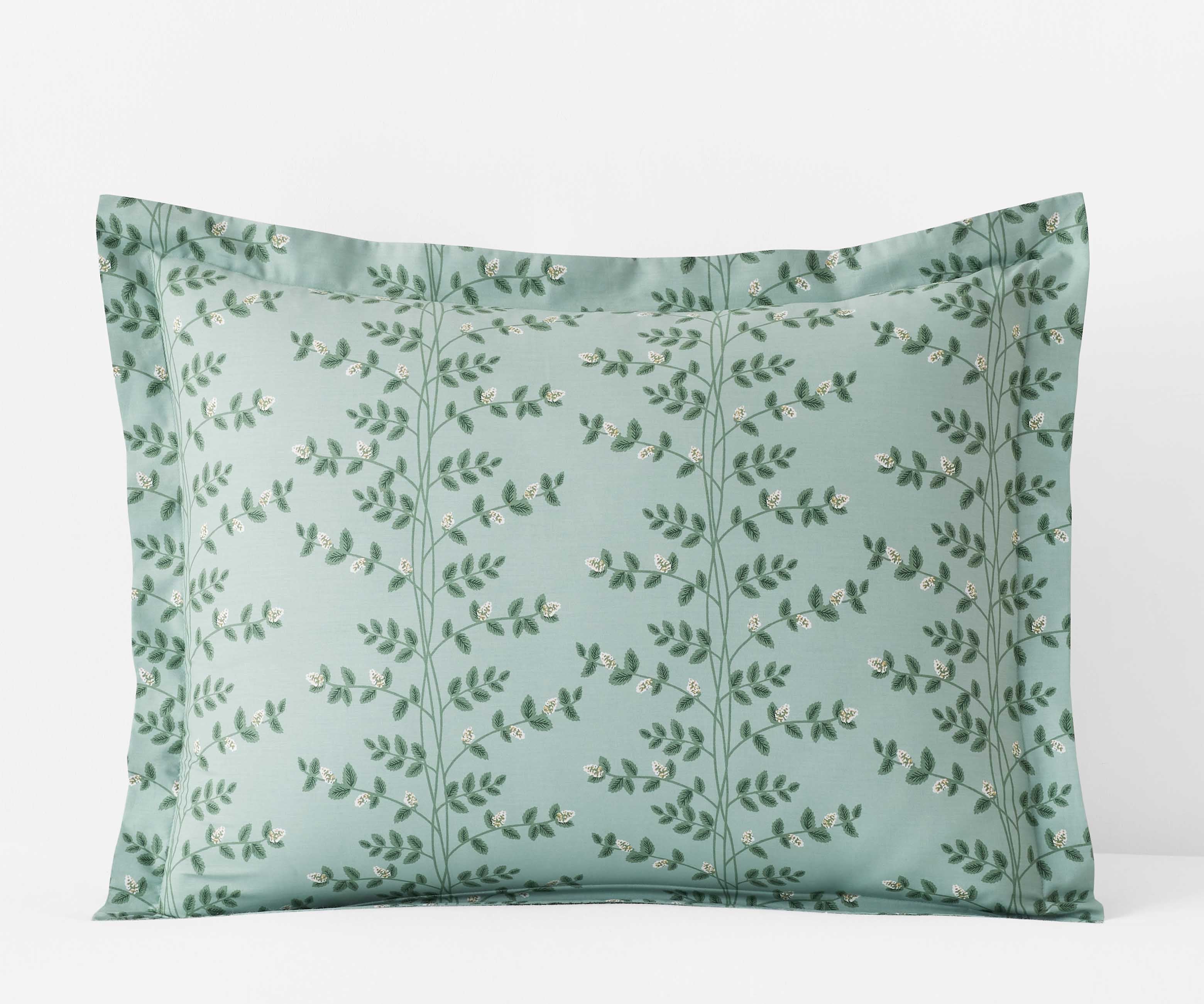 Percale Sham - Climbing Vines Sage