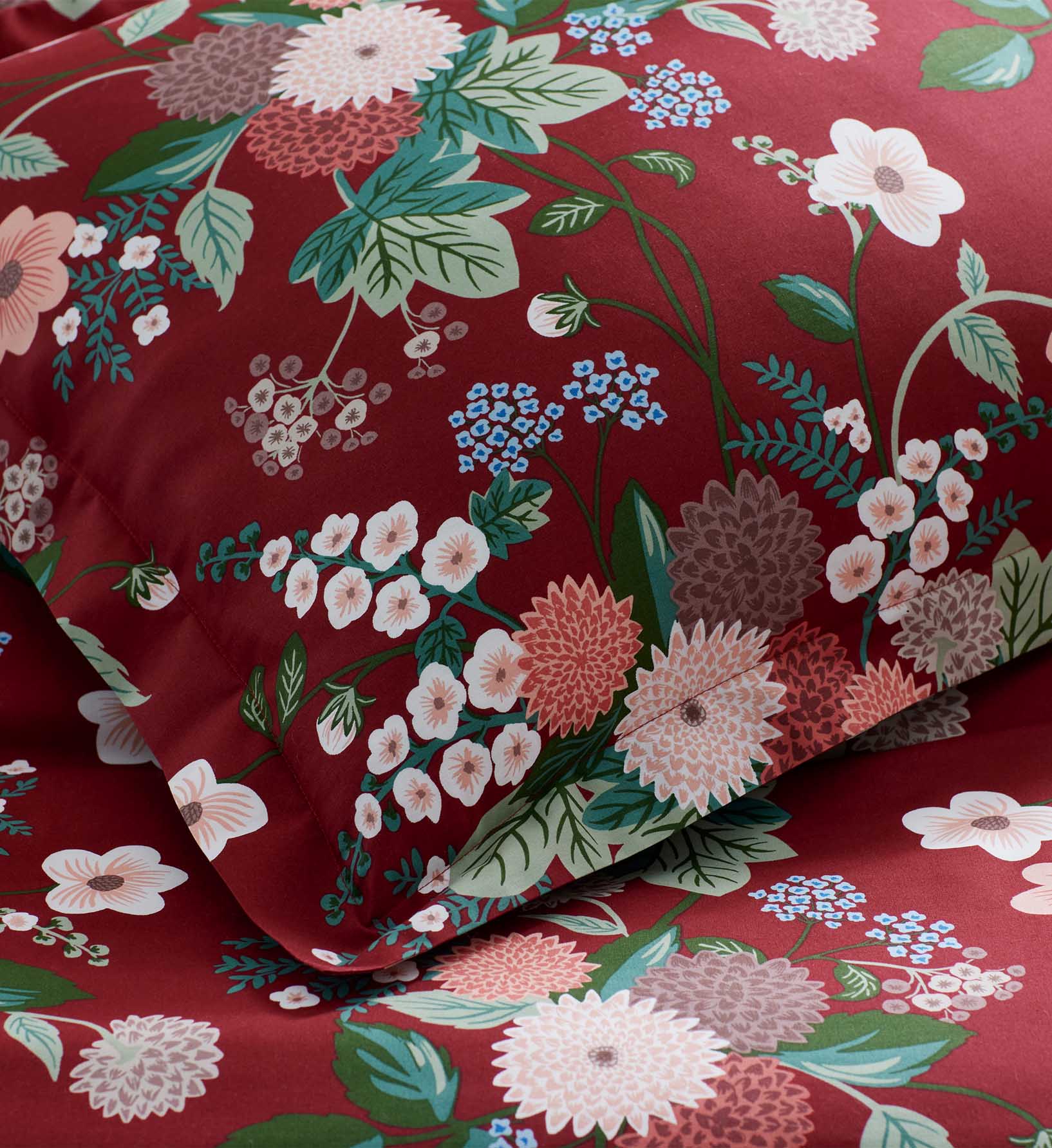 Percale Sham - Dahlia Merlot