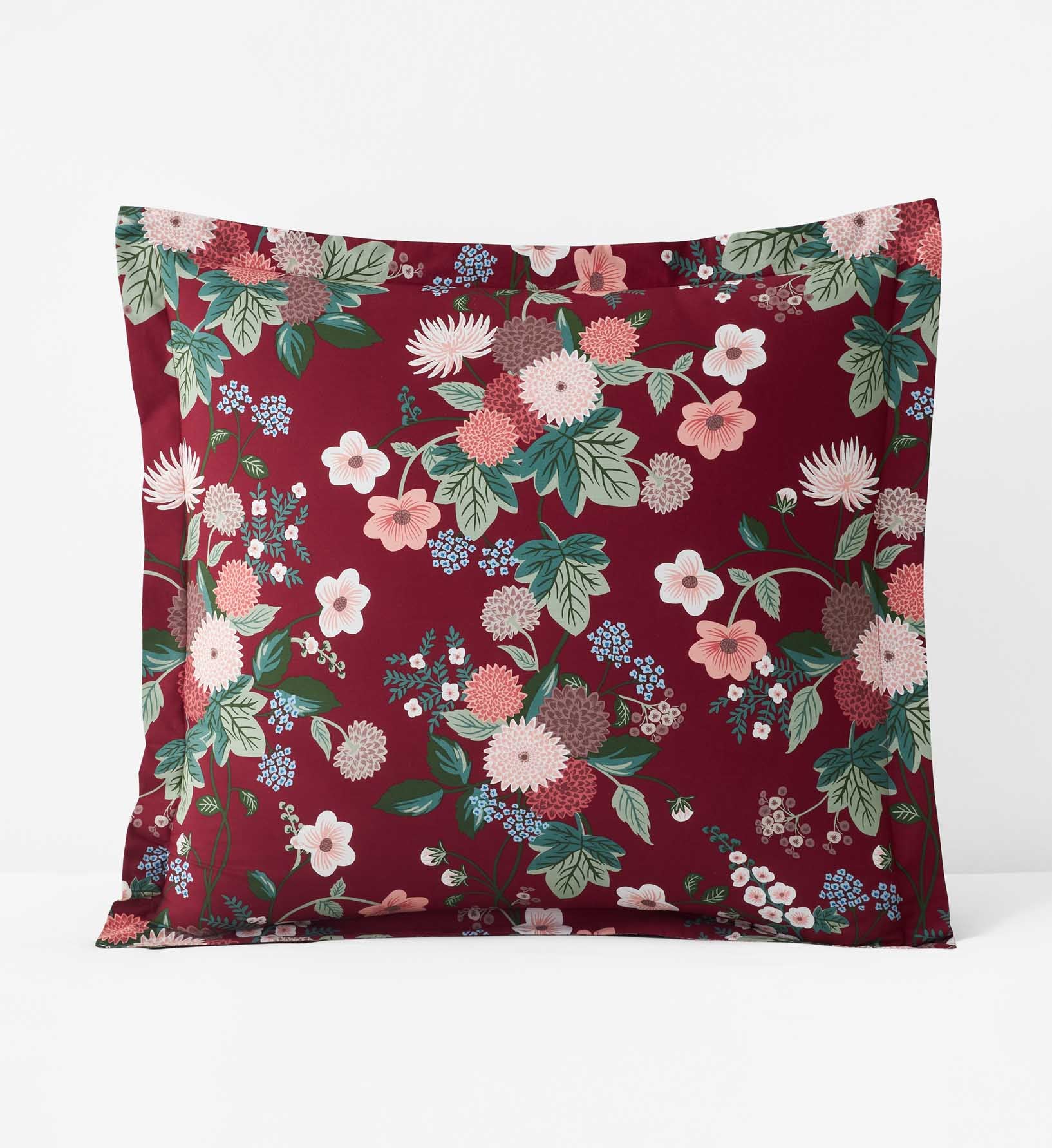 Percale Sham - Dahlia Merlot