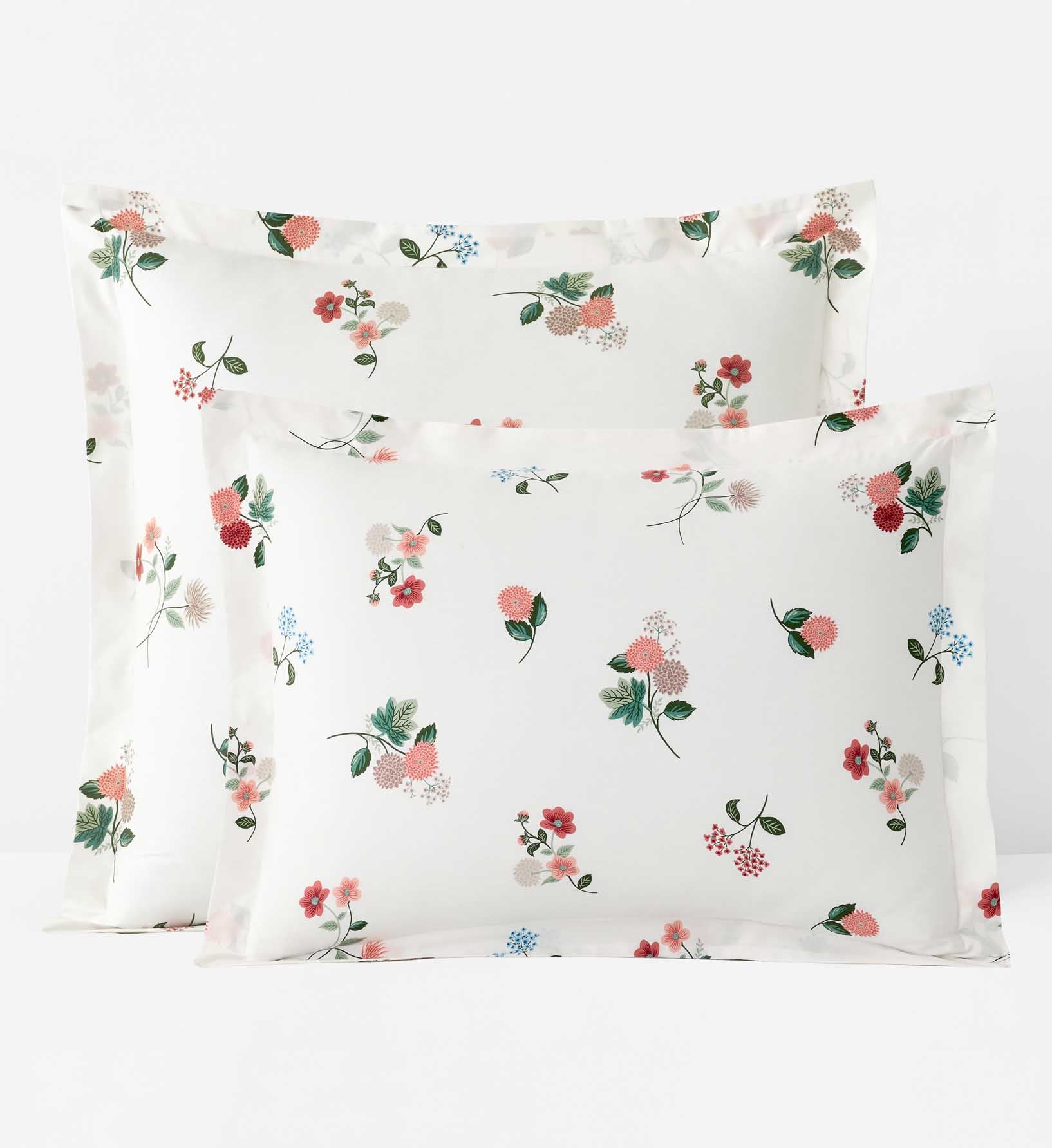 Percale Sham - Ditsy Dahlia Ivory