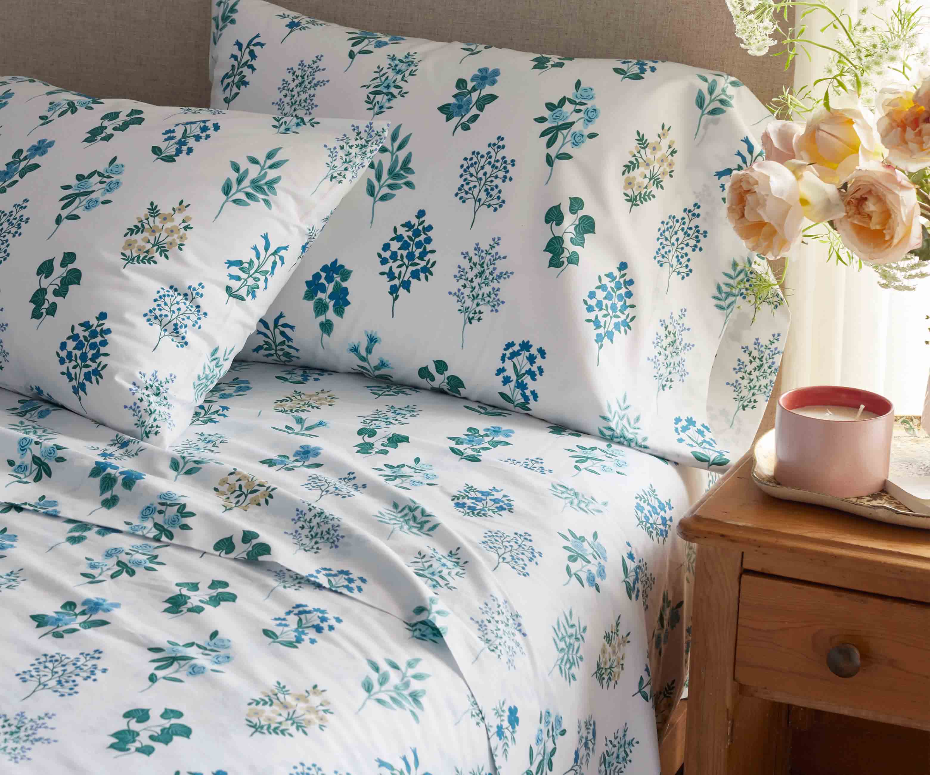 Percale Sheet Set - Hawthorne Blue