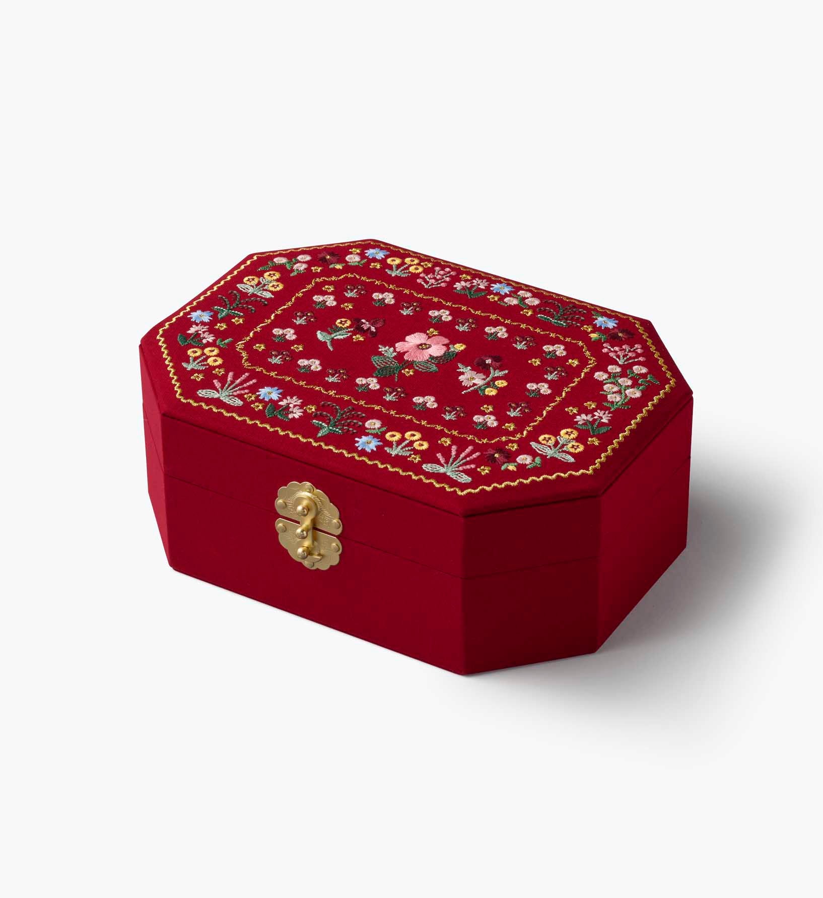 Embroidered Jewelry Box - Gemma