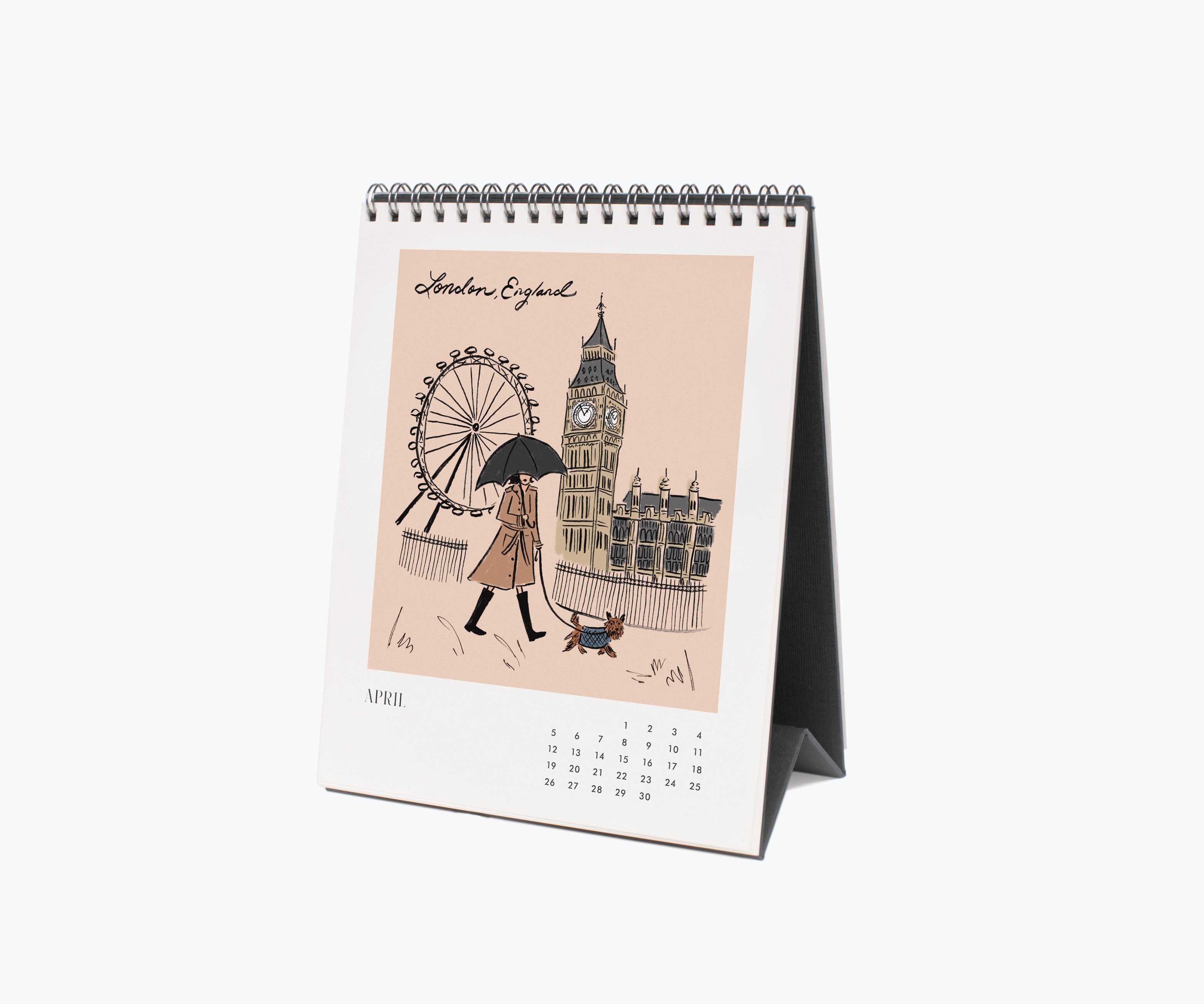 2026 Desk Calendar - Travel Sketchbook