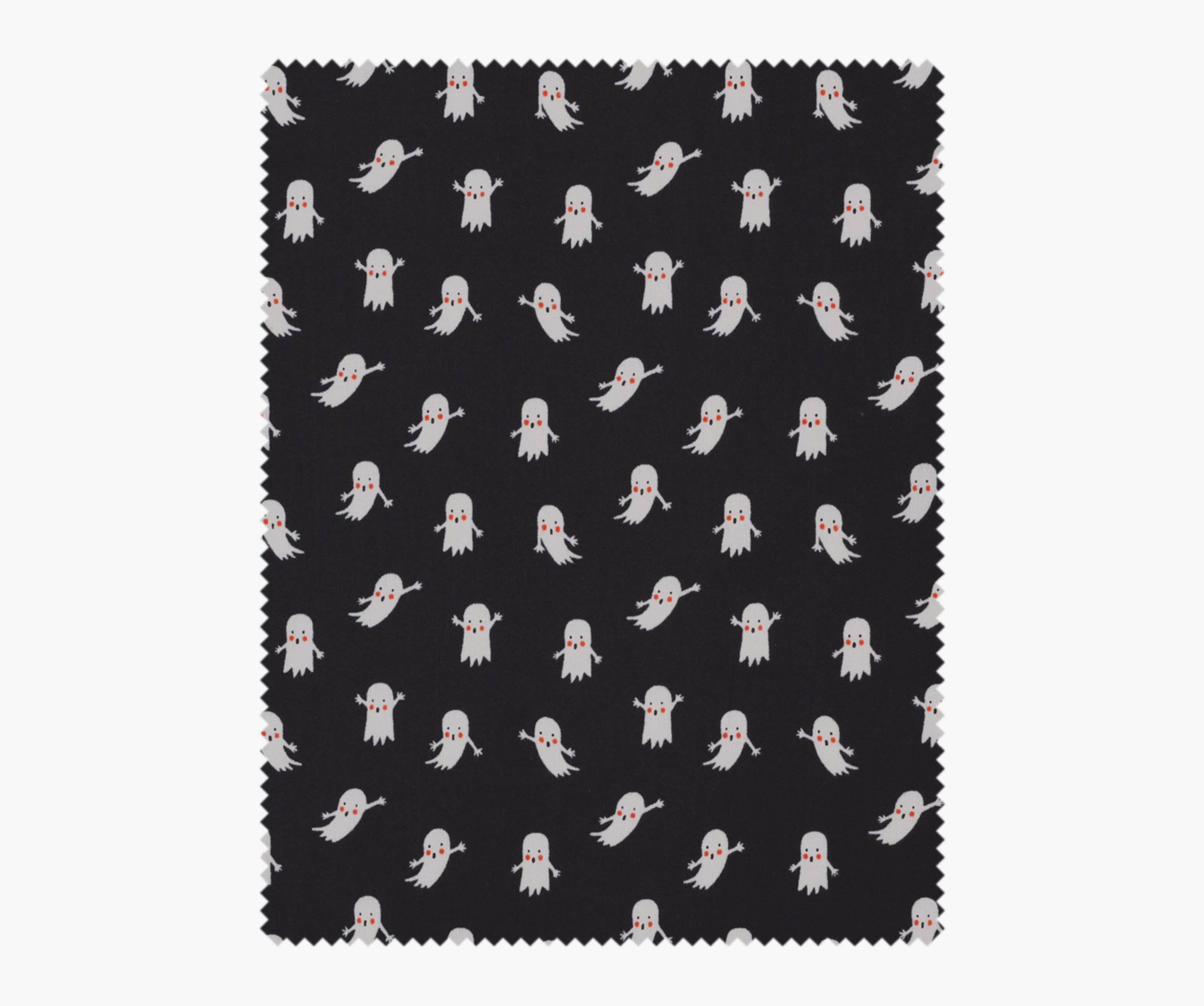 Ghosts Cotton Fabric - Black