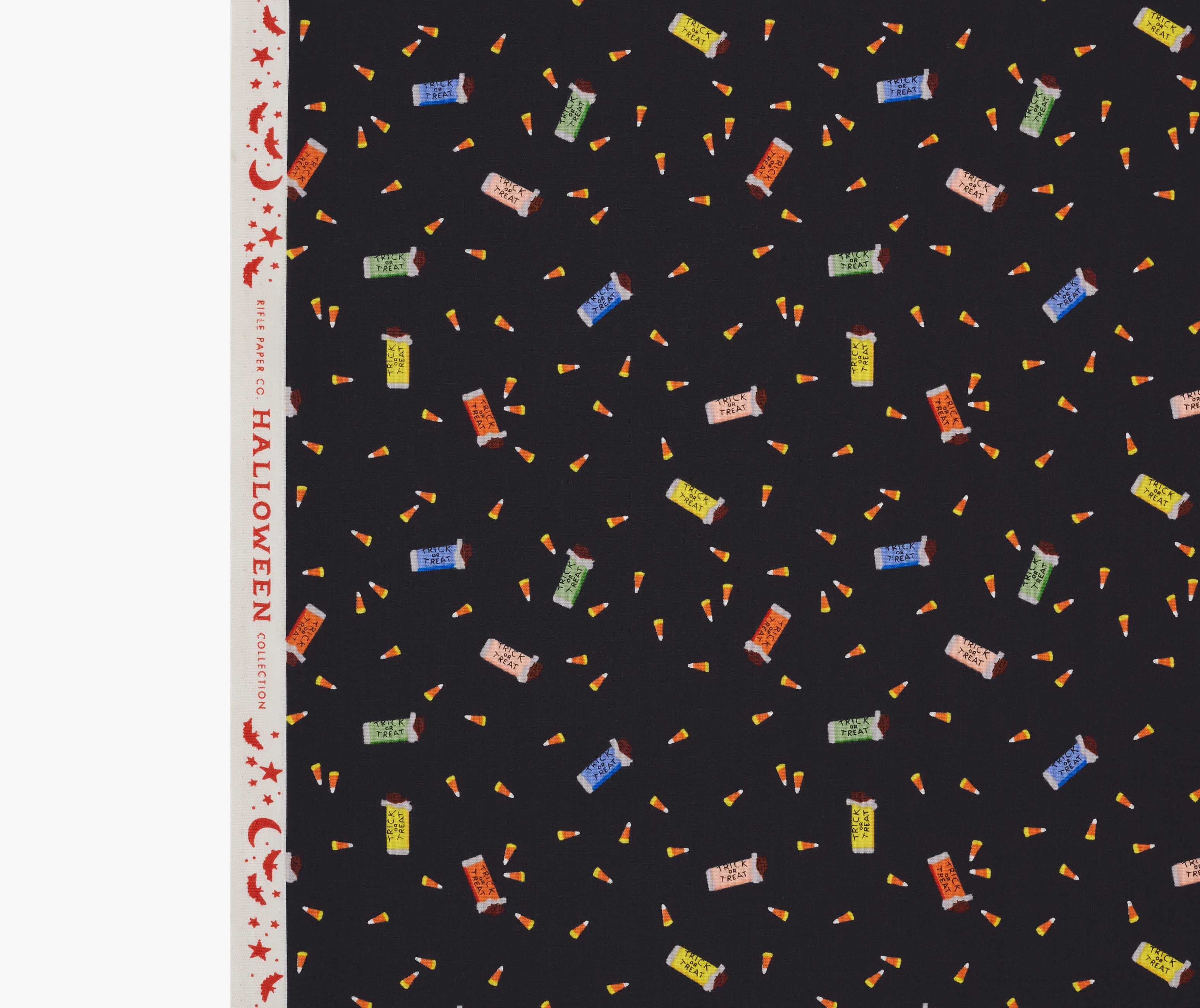 Trick or Treat Cotton Fabric - Black