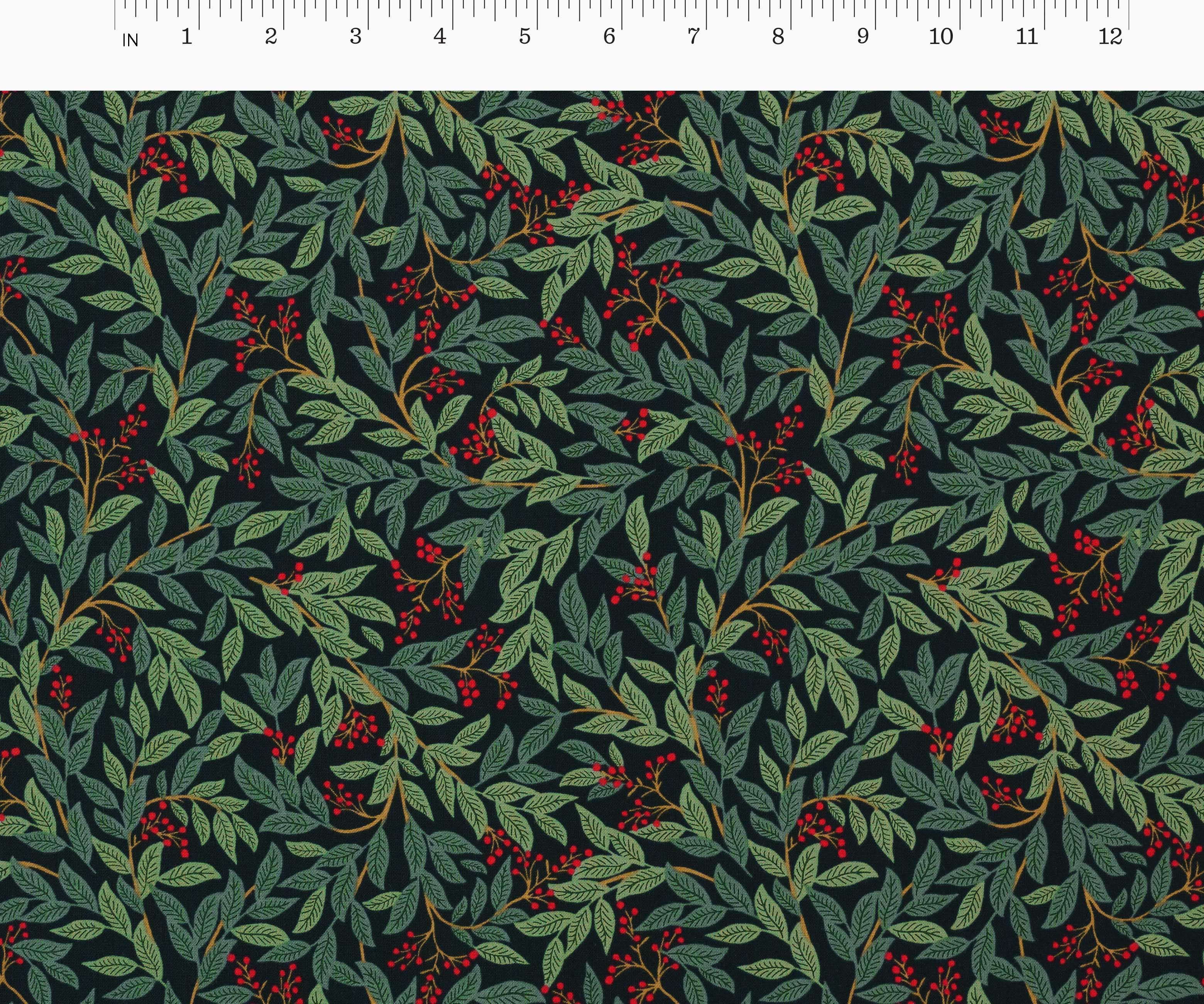 Willowberry Cotton Fabric - Evergreen