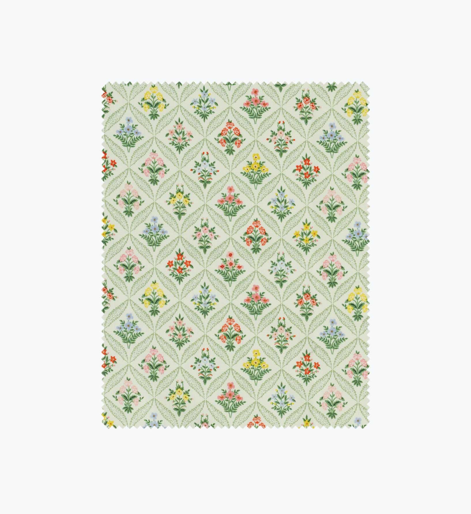 Estee Garden Cotton Fabric - Cream Multi