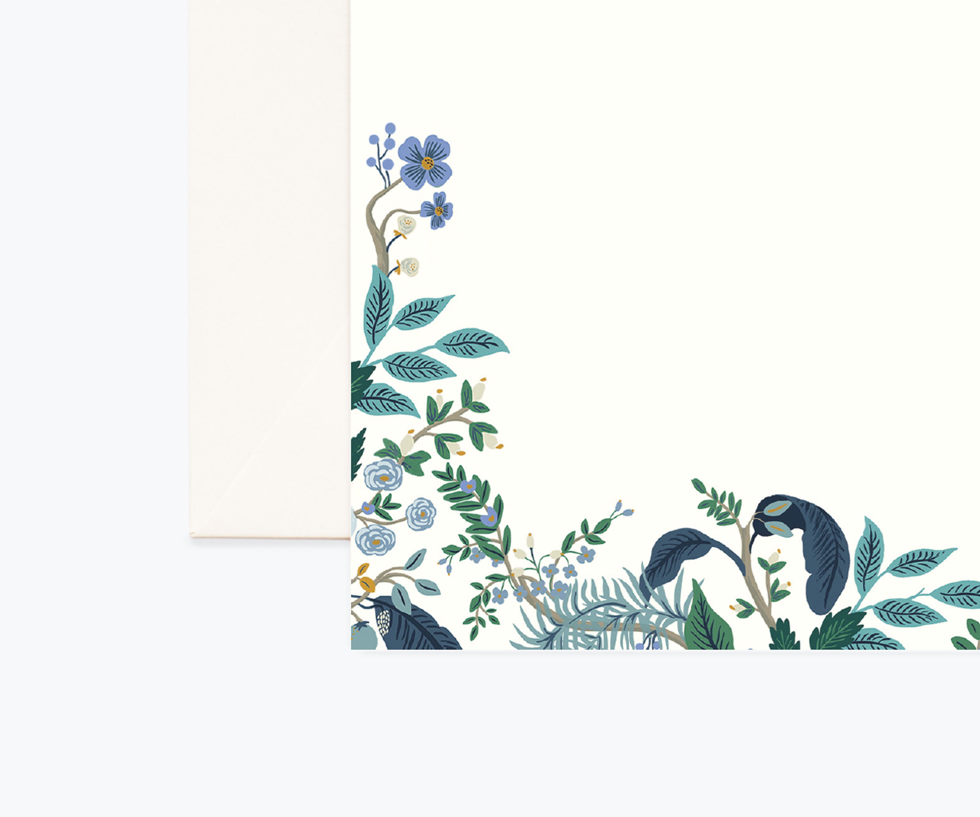 Floral Personalized Stationery  - Peacock