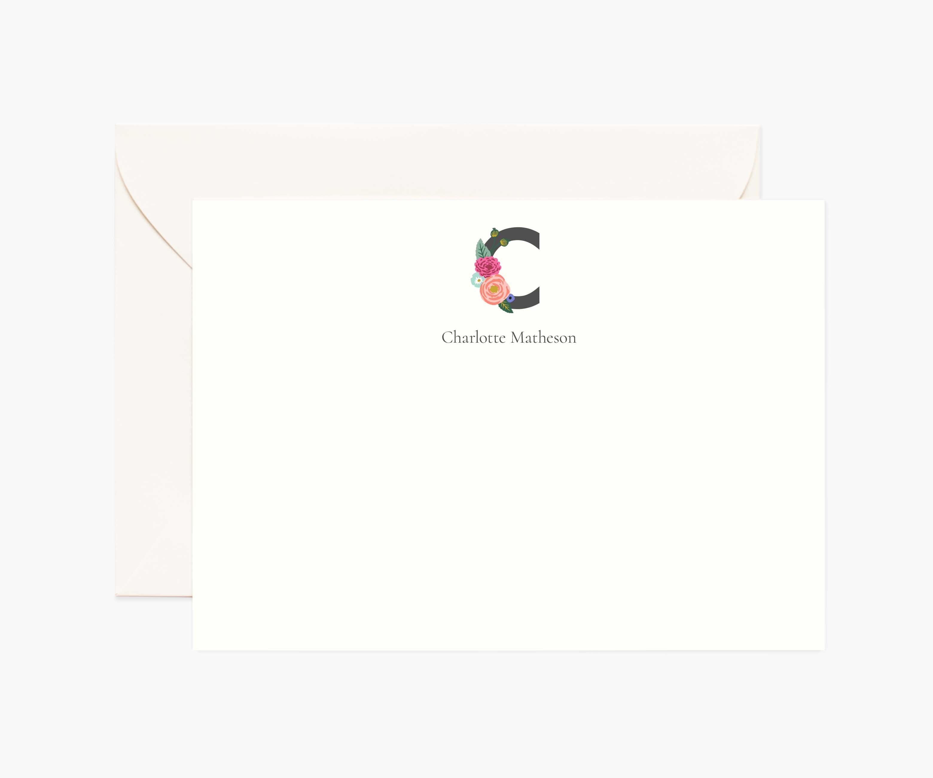 Monogram Personalized Stationery - C