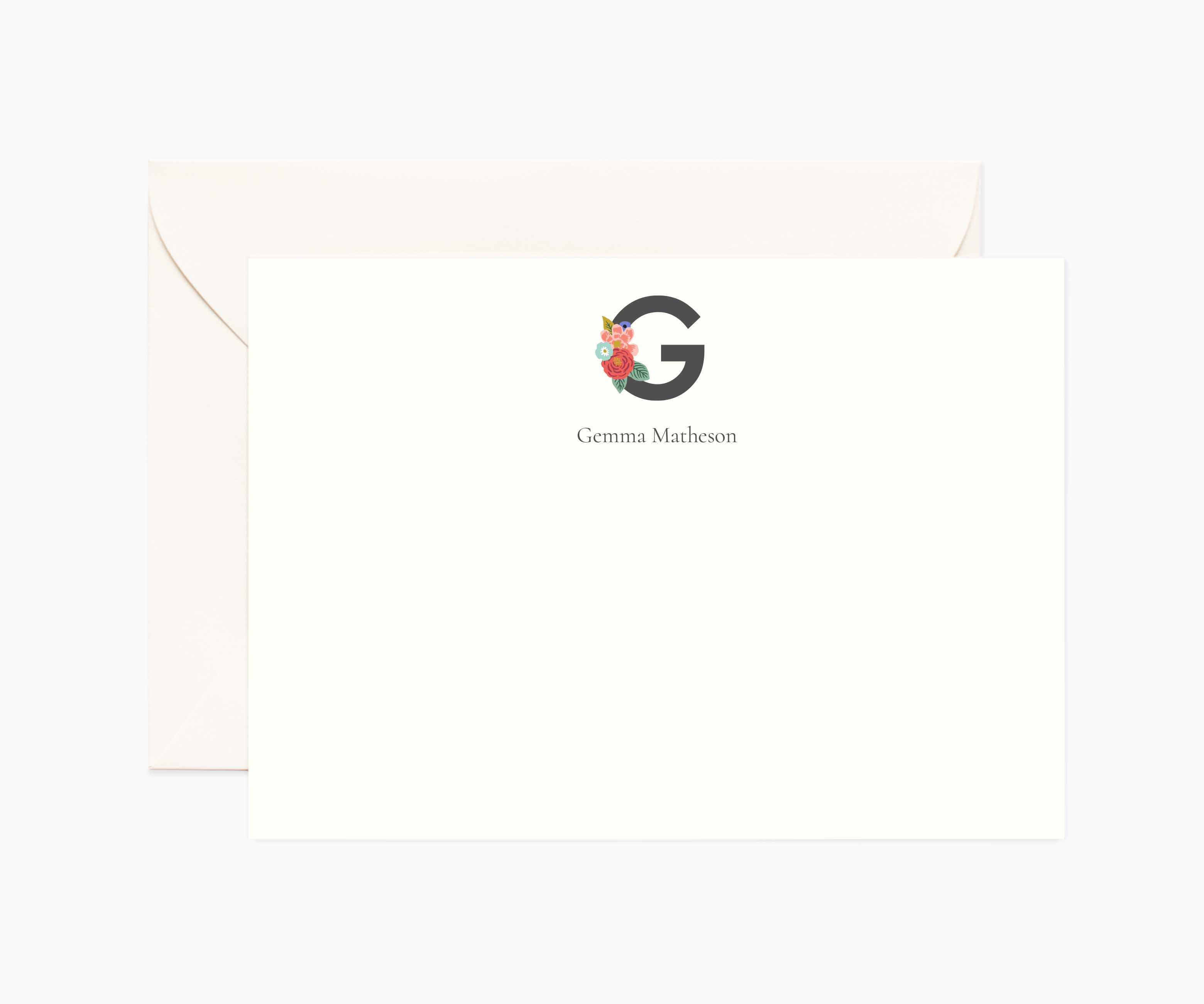 Monogram Personalized Stationery - G