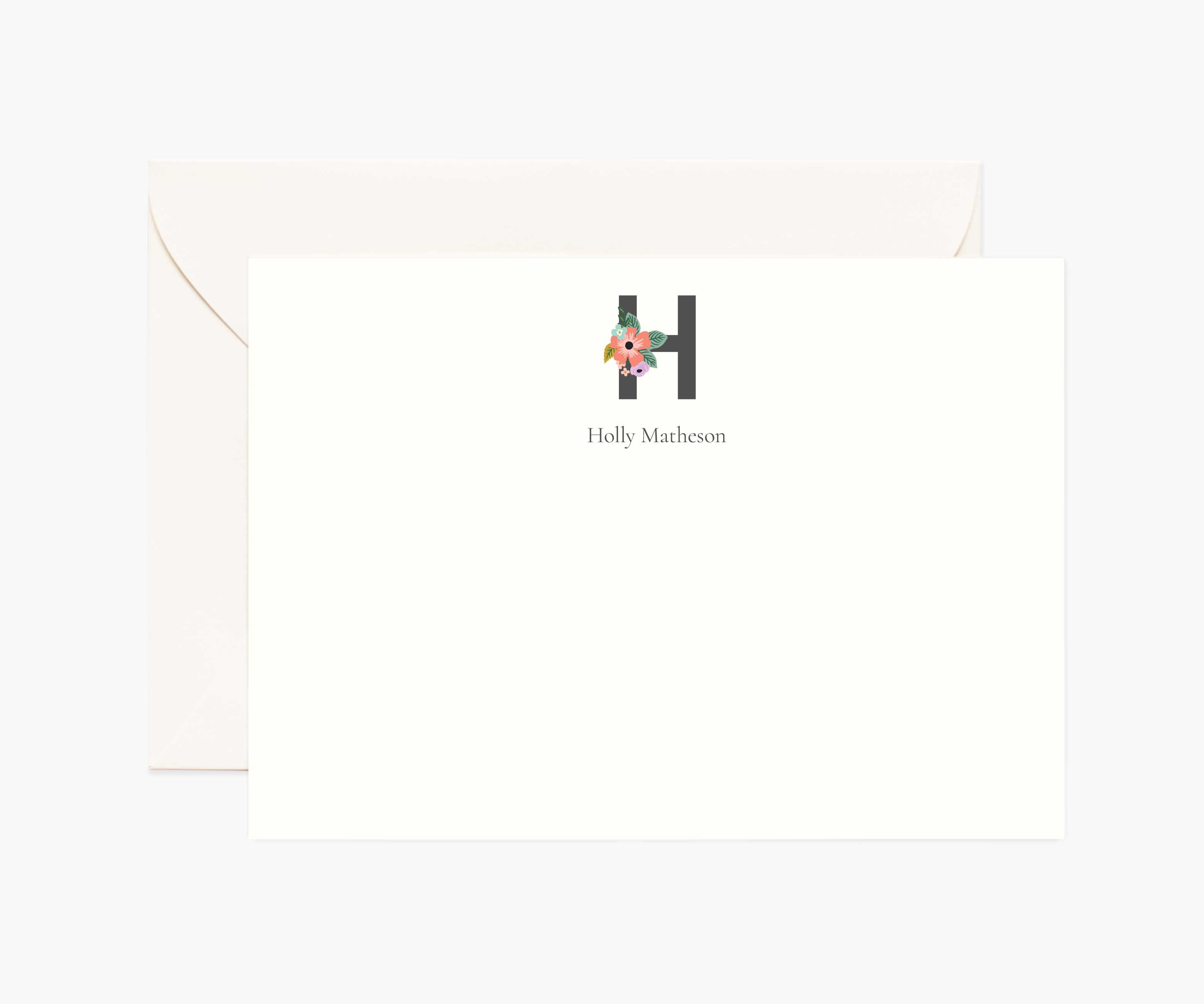 Monogram Personalized Stationery - H