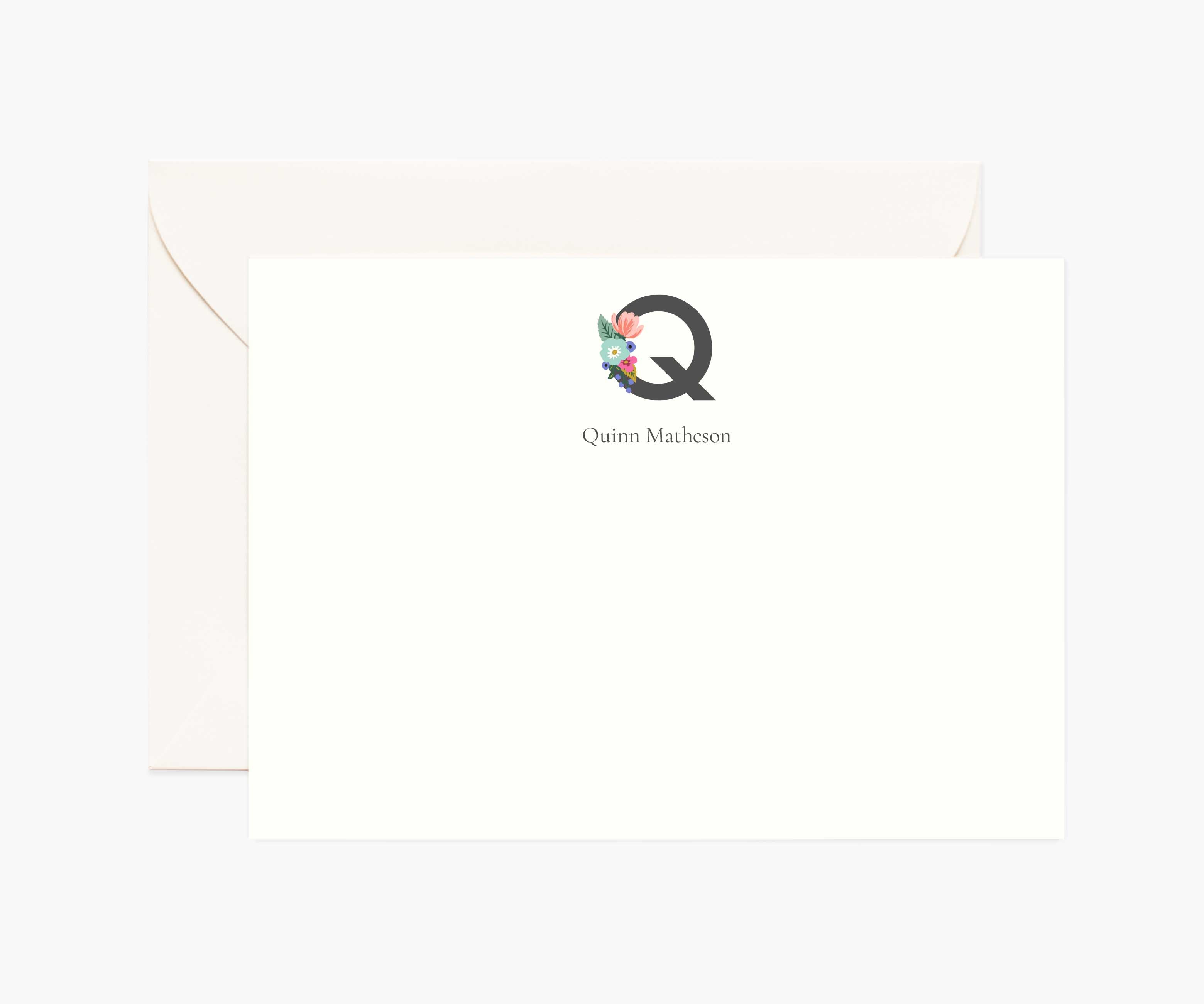 Monogram Personalized Stationery - Q