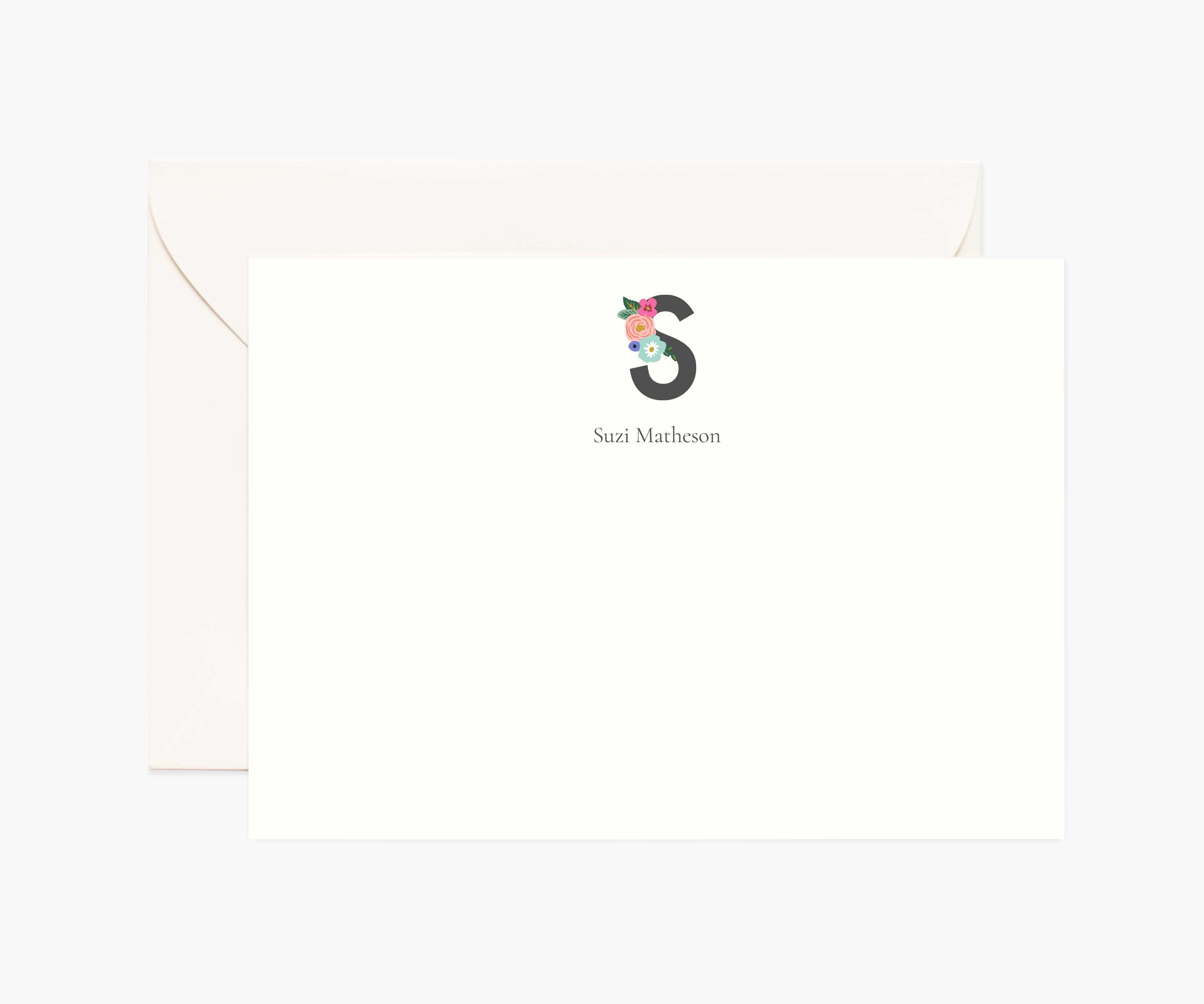 Monogram Personalized Stationery - S