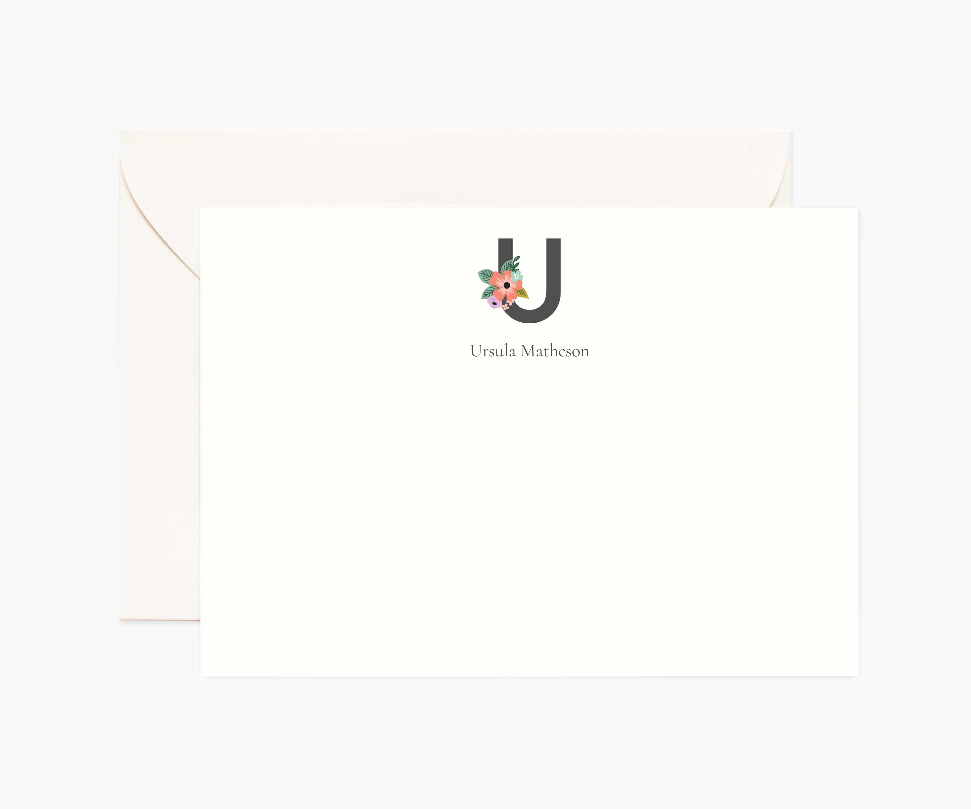 Monogram Personalized Stationery - U