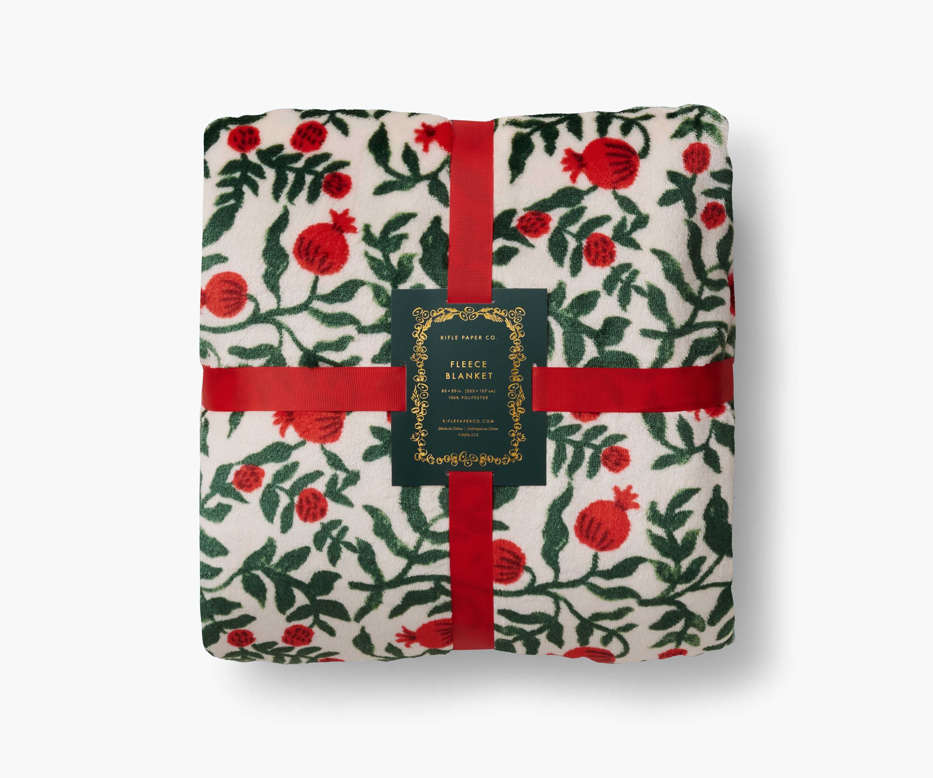 Fleece Blanket - Christmastide Pomegranate