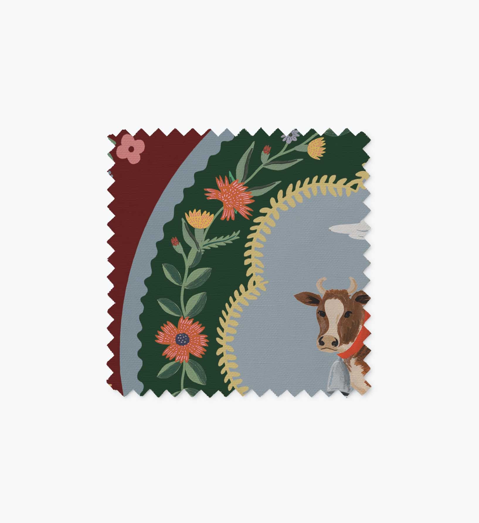 Bea Ottoman Fabric Sample - Home Sweet Home