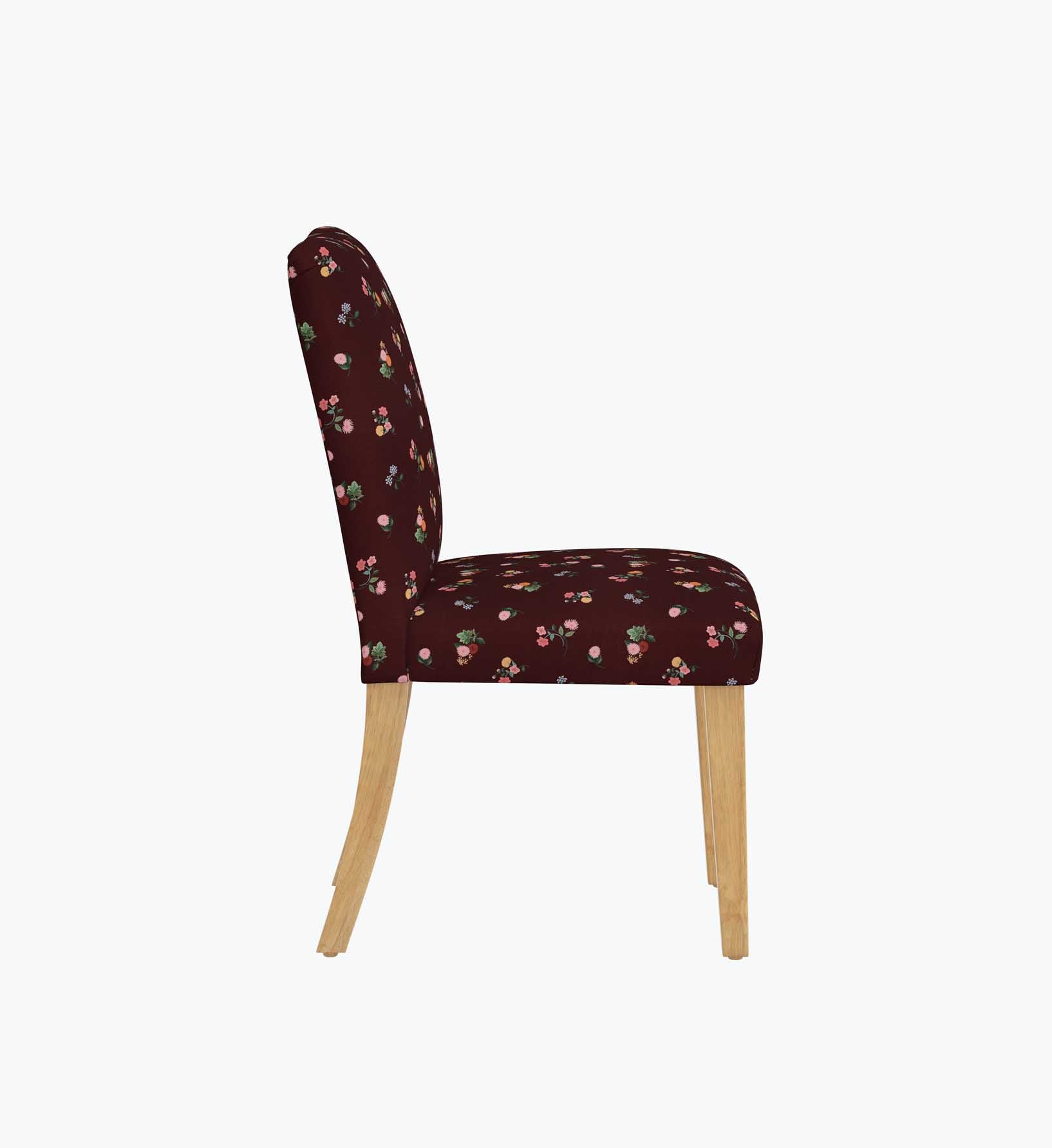 Lorraine Dining Chair - Ditsy Dahlia Burgundy