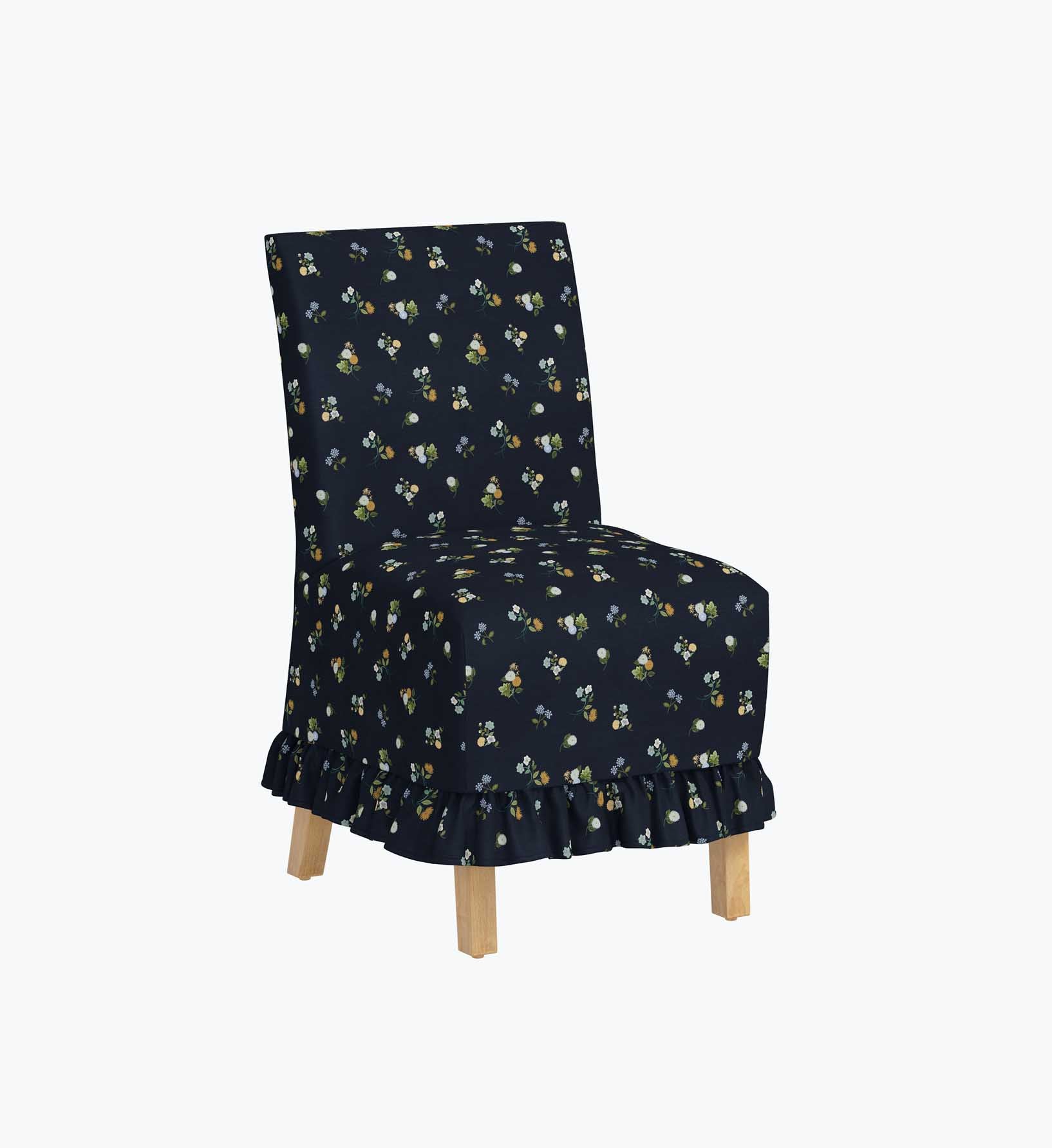 Louise Slipcover Dining Chair - Ditsy Dahlia Navy
