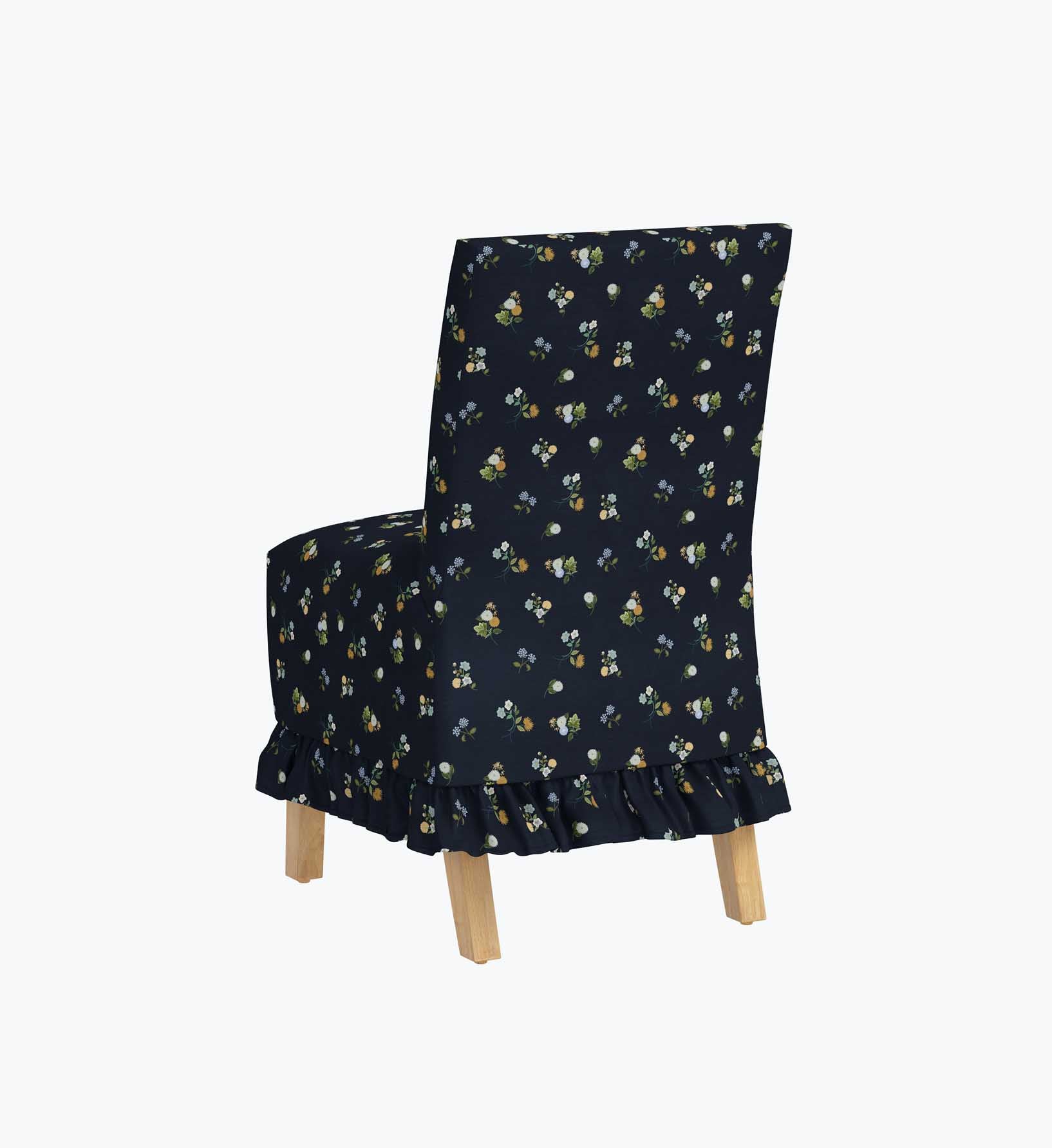 Louise Slipcover Dining Chair - Ditsy Dahlia Navy
