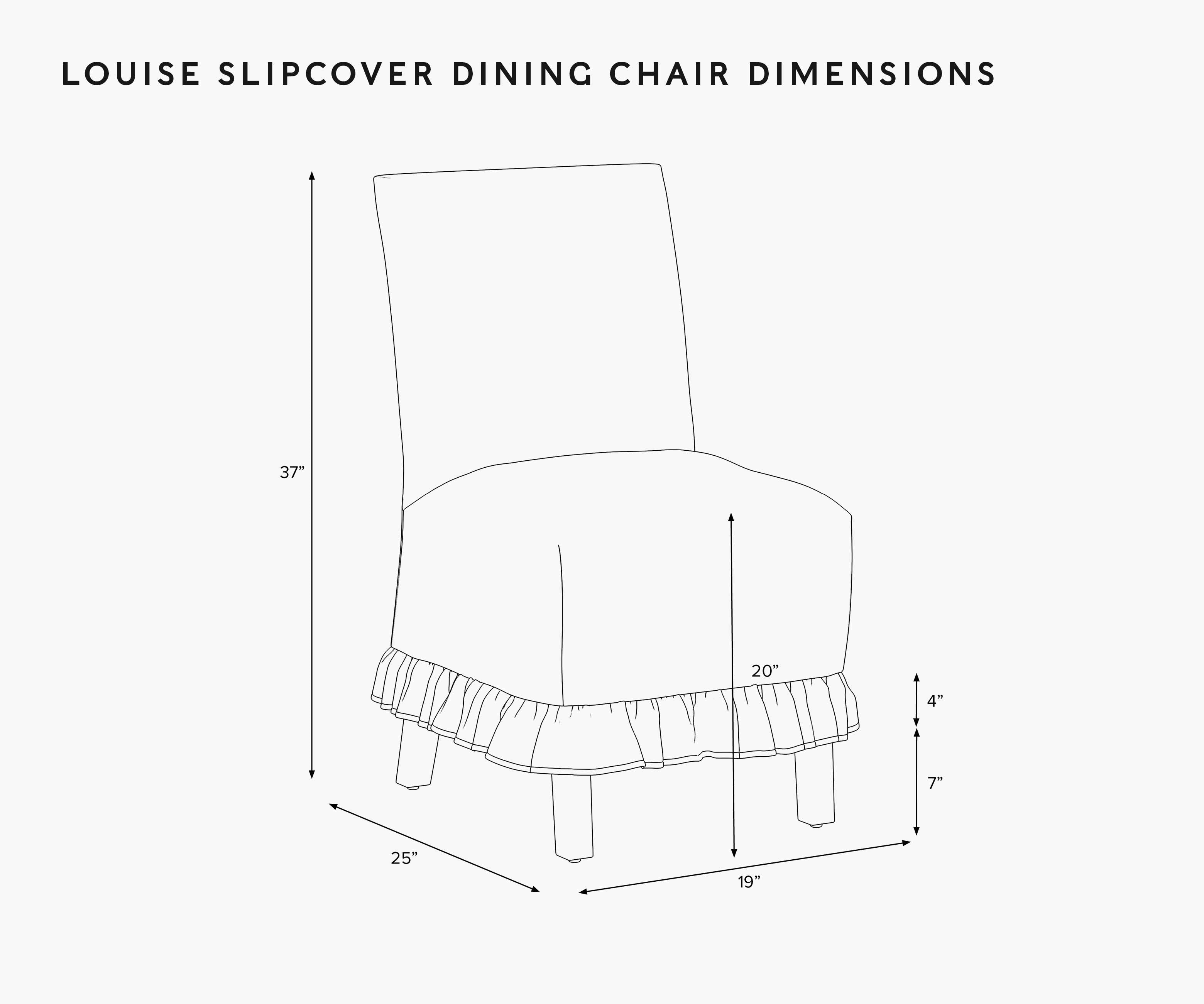 Louise Slipcover Dining Chair - Ditsy Dahlia Navy