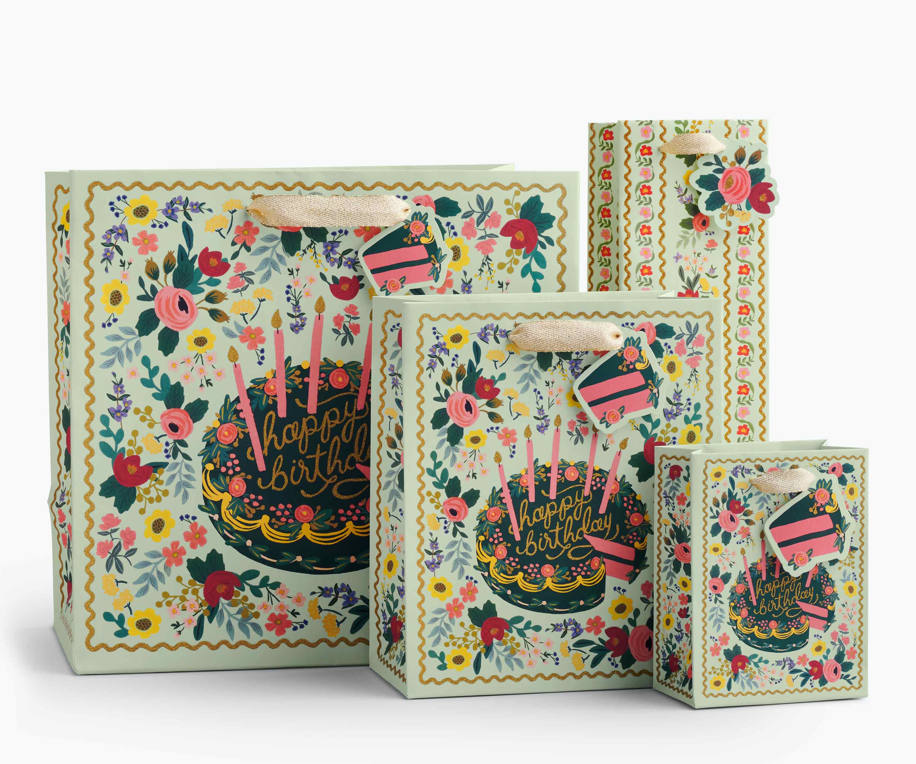 Floral Cake Small Gift Bag