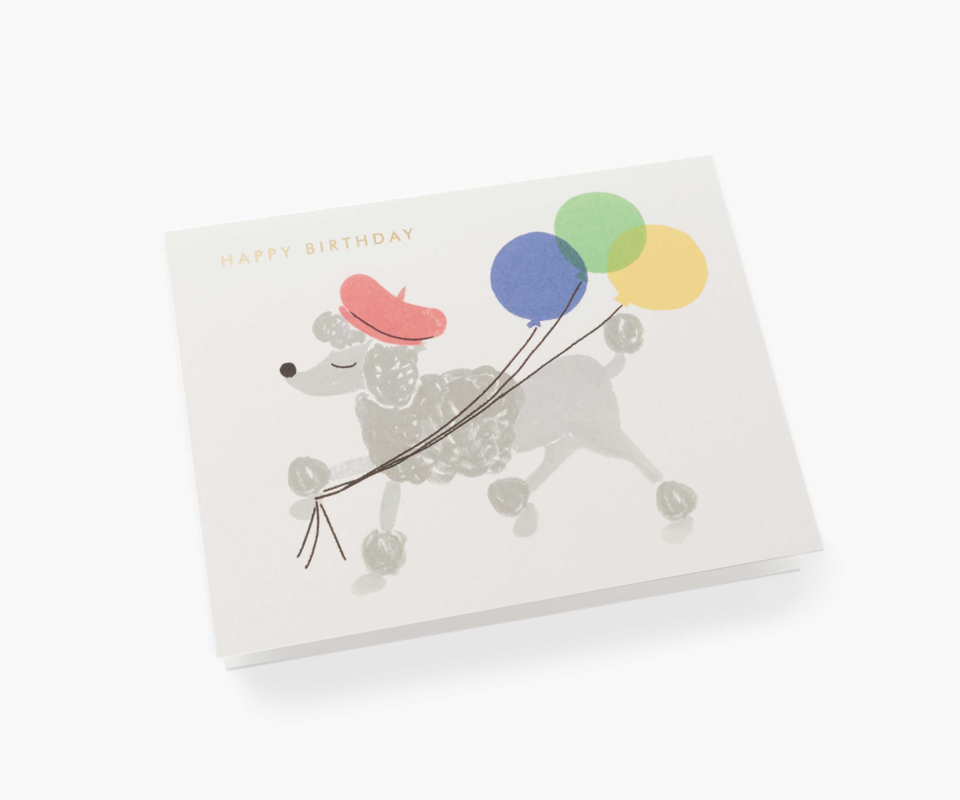 French Poodle Birthday Card
