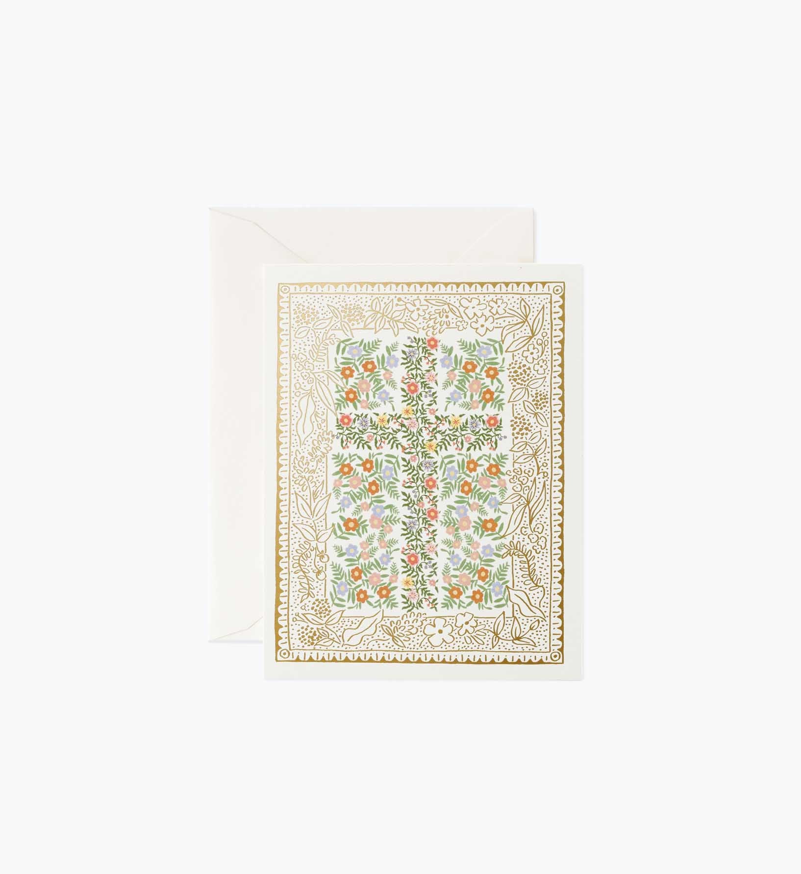 Rosette Cross Card