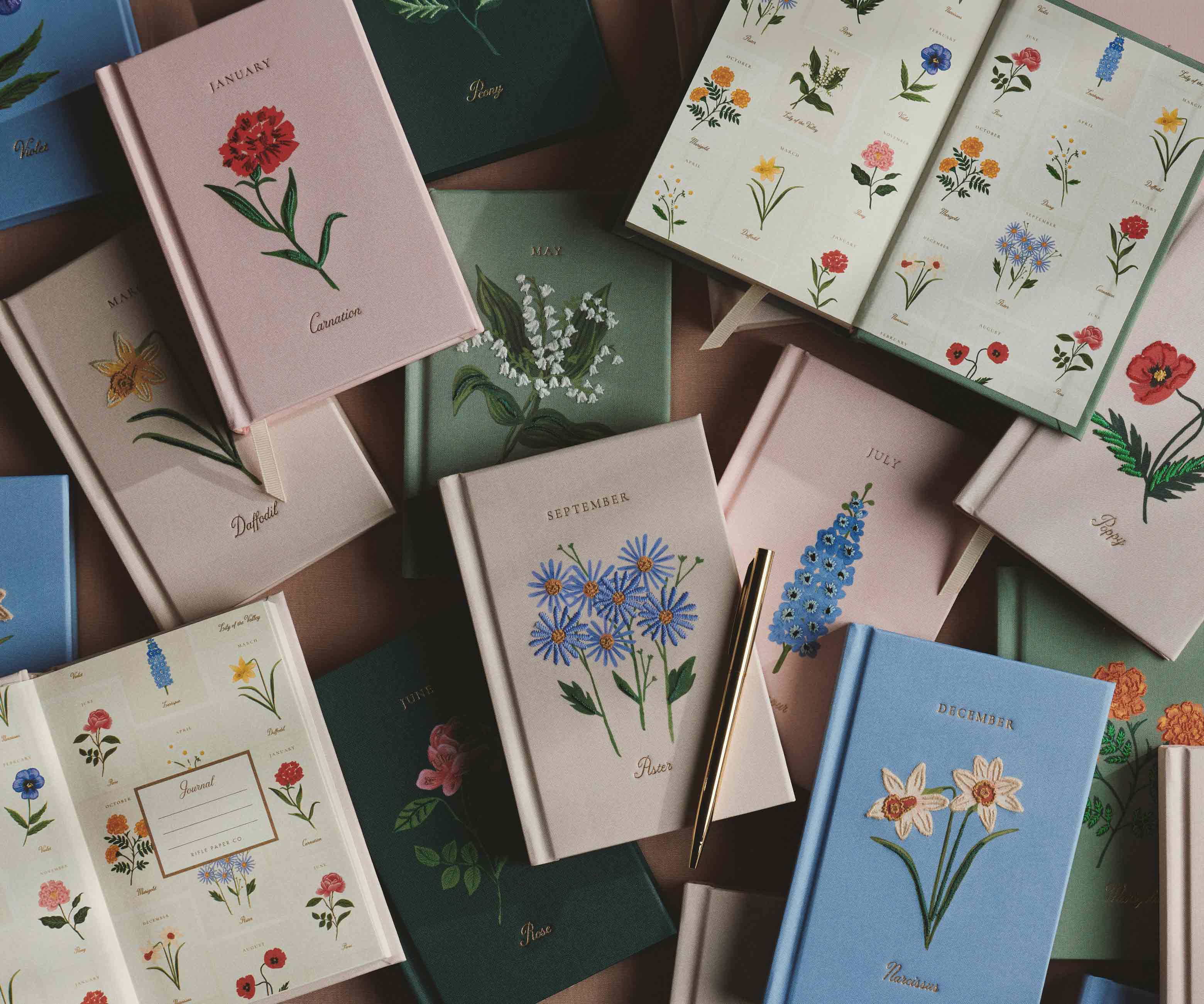 Birth Month Mini Embroidered Journal - February