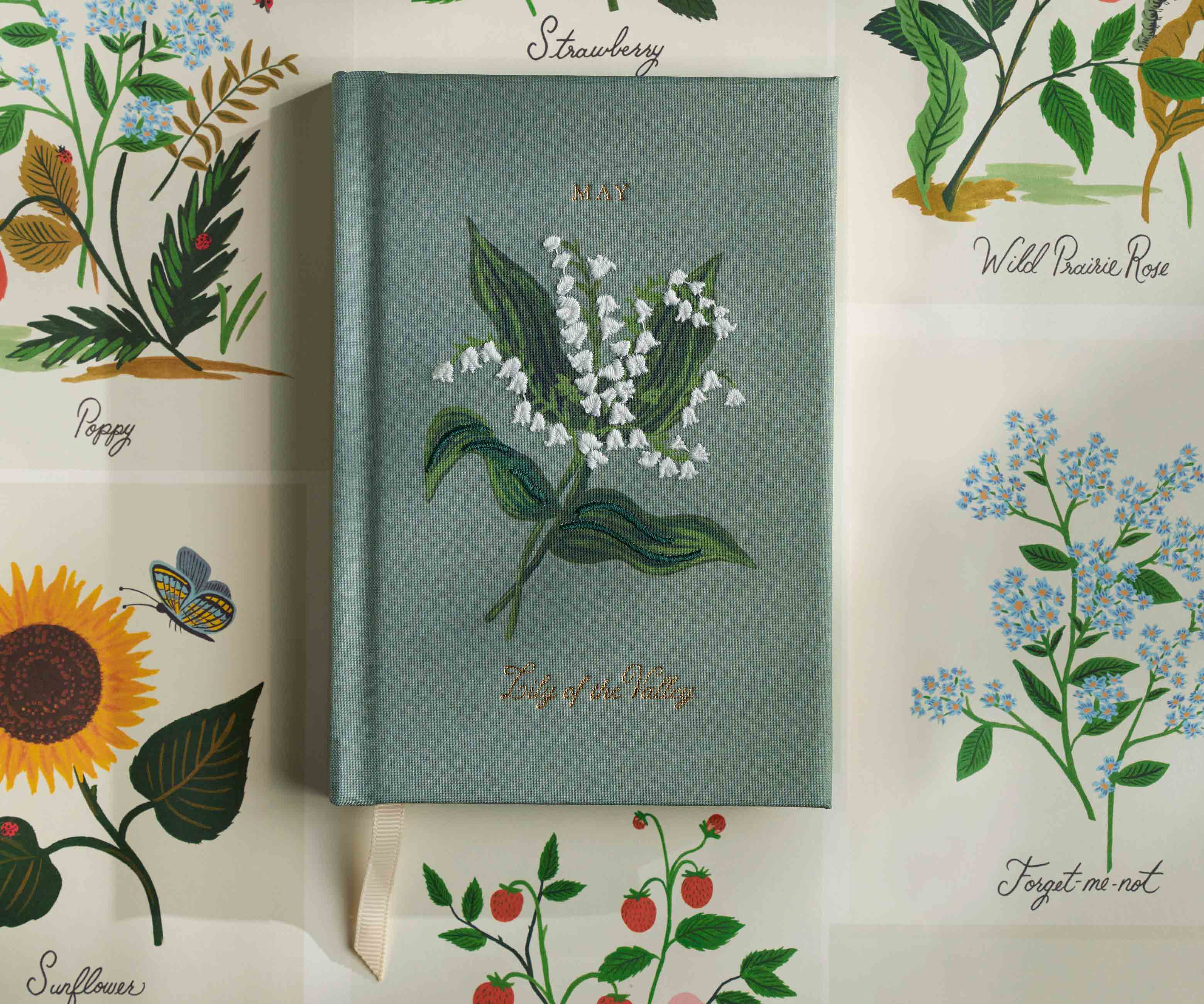 Birth Month Mini Embroidered Journal - May