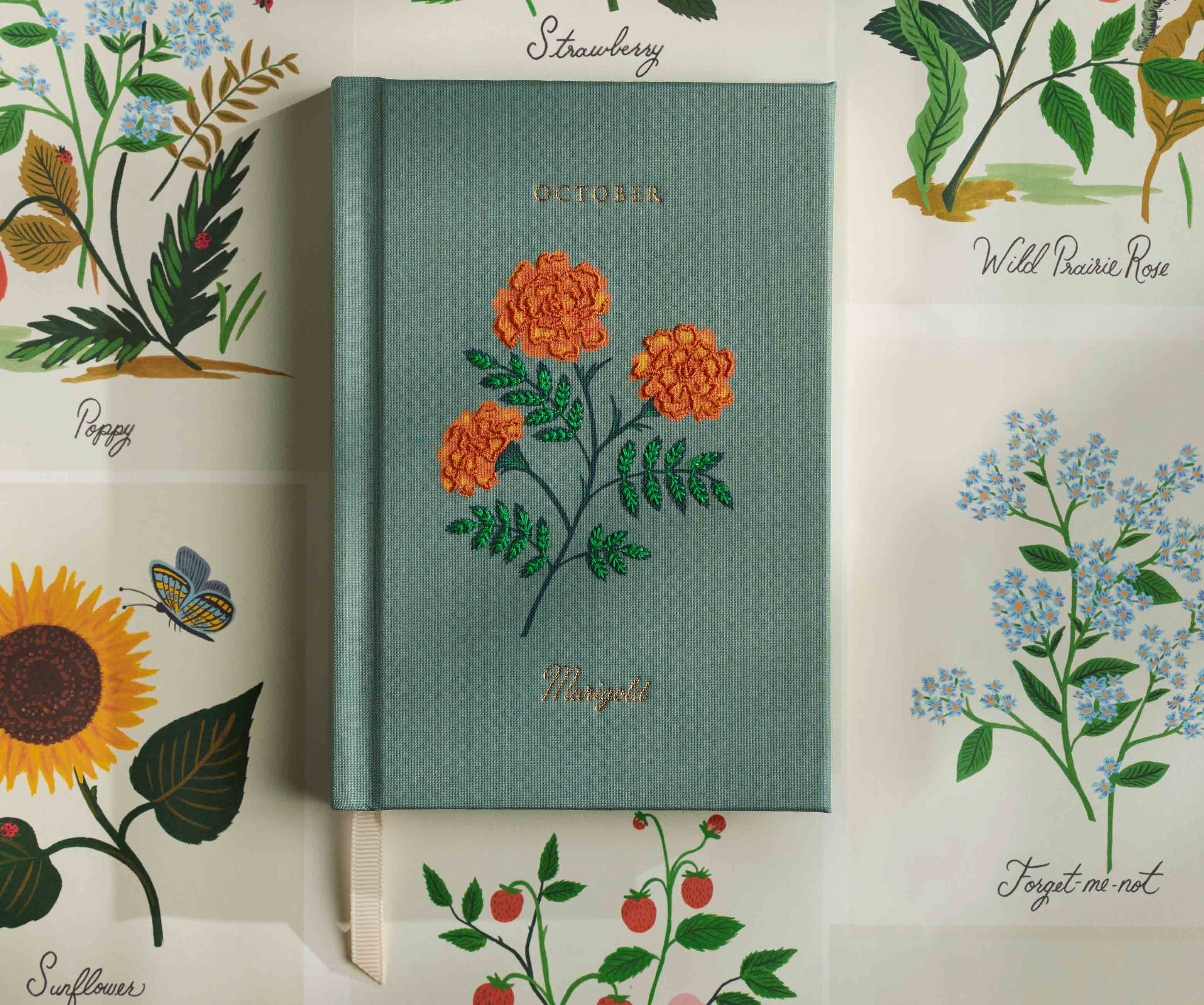 Birth Month Mini Embroidered Journal - October