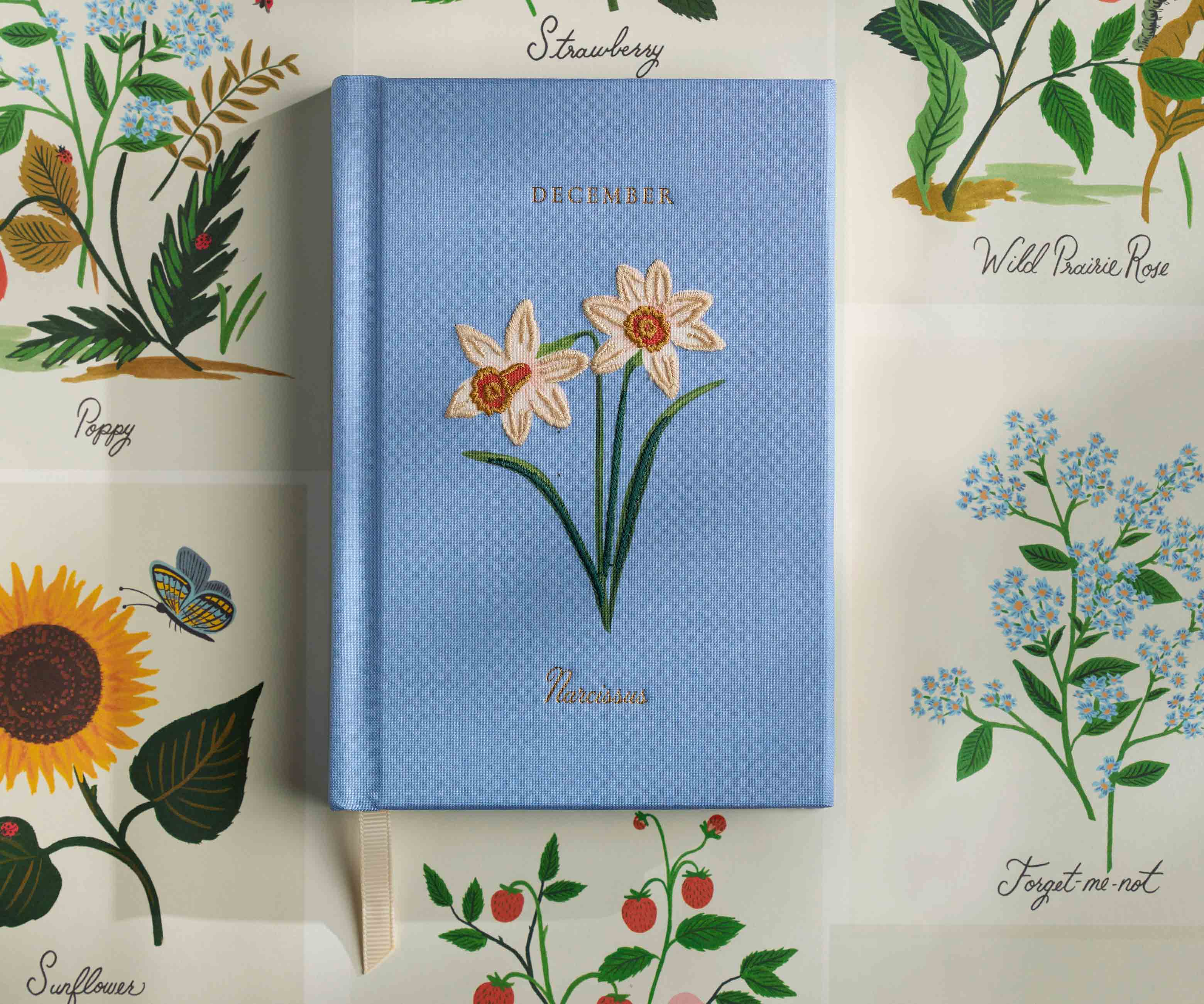 Birth Month Mini Embroidered Journal - December