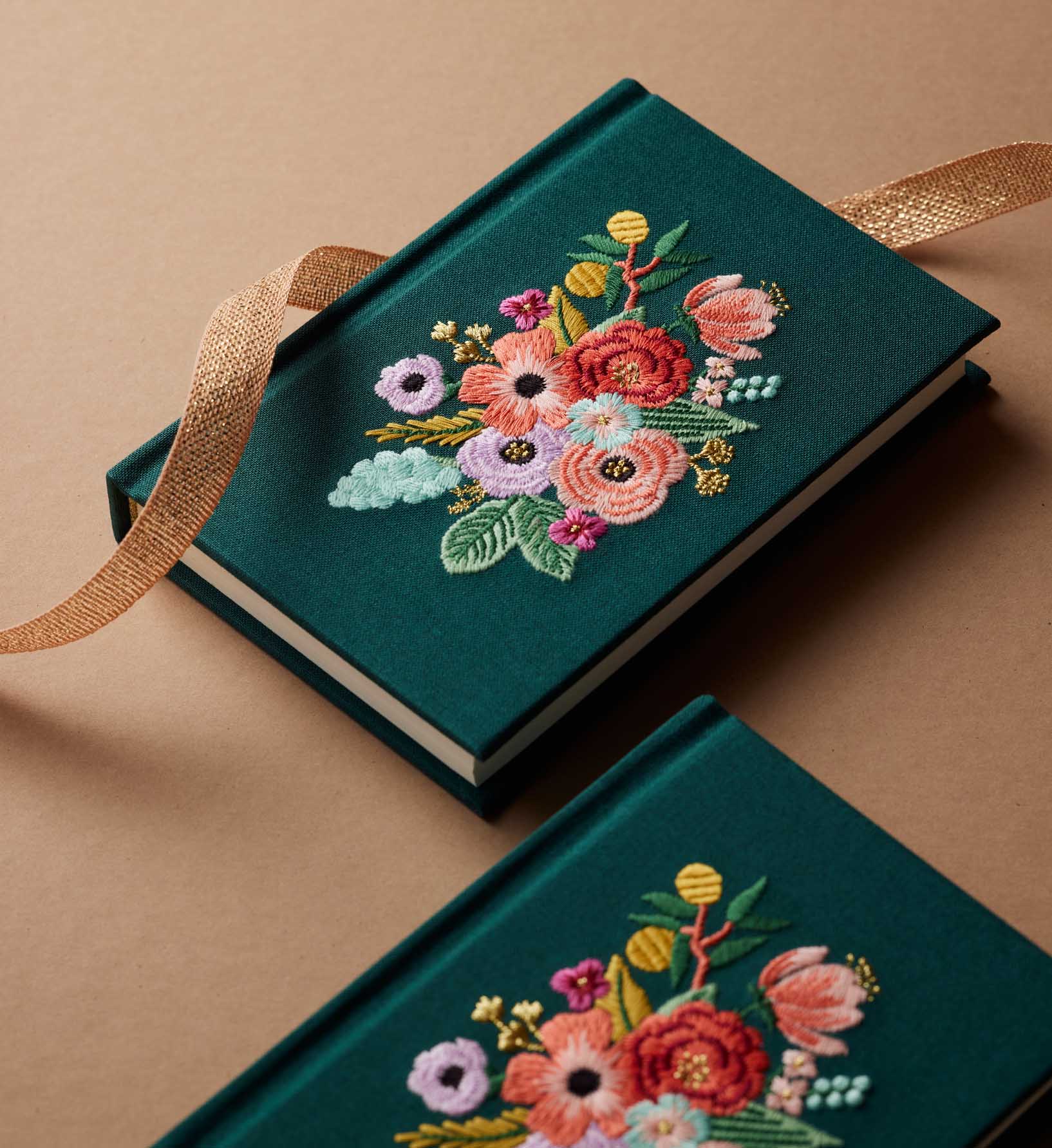 Mini Embroidered Journal - Garden Party
