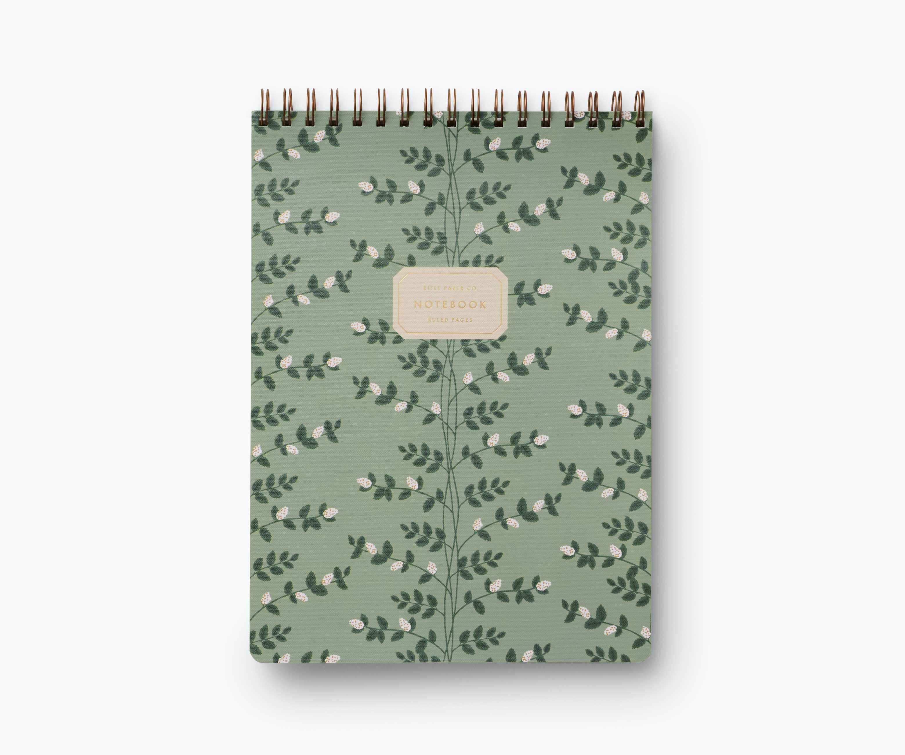 Large Top Spiral Notebook - Climbing Vines