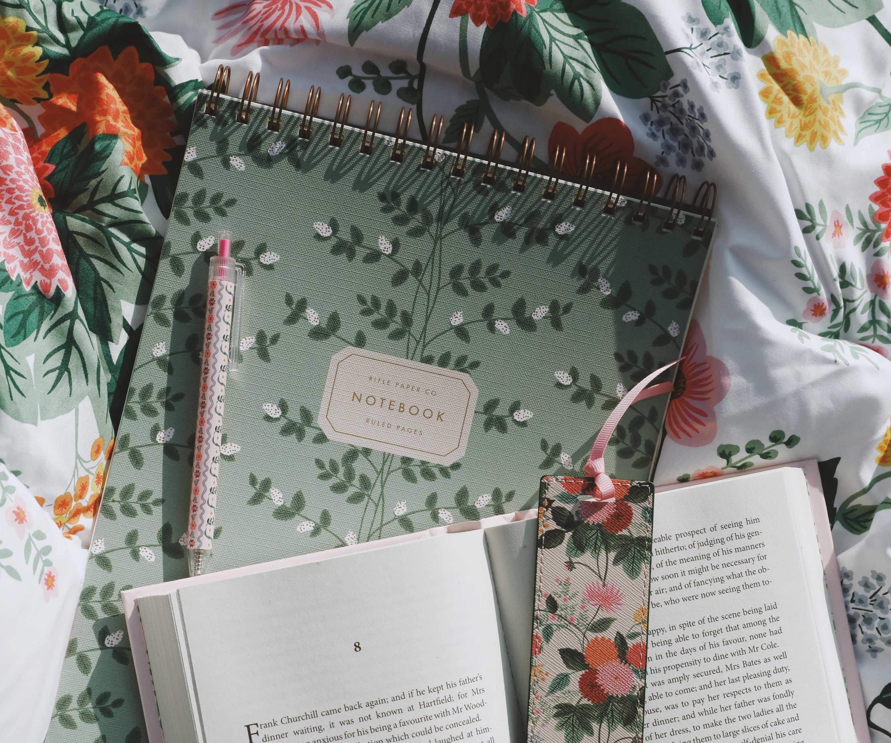 Large Top Spiral Notebook - Climbing Vines