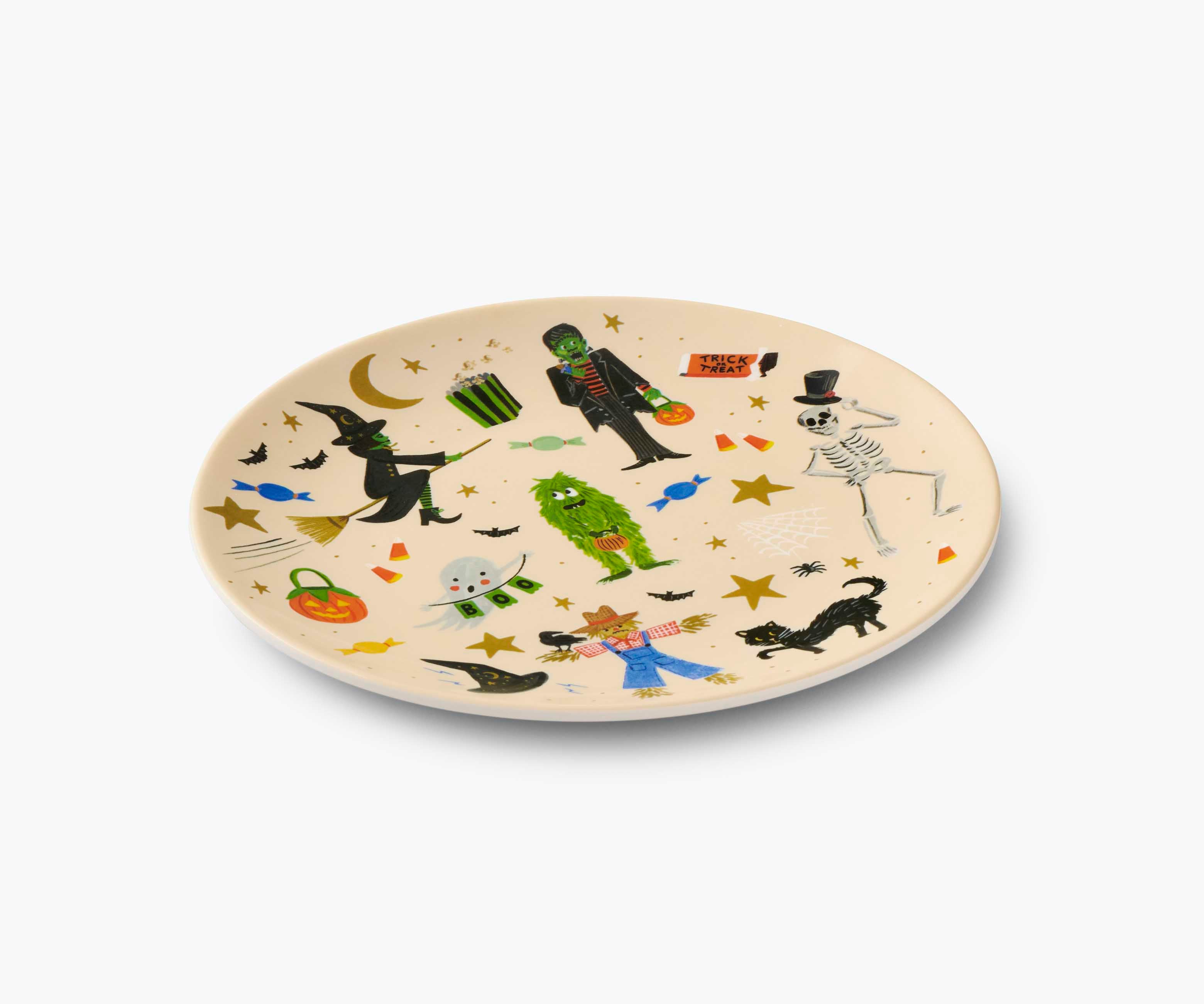 Melamine Assorted Dessert Plates - Halloween Parade