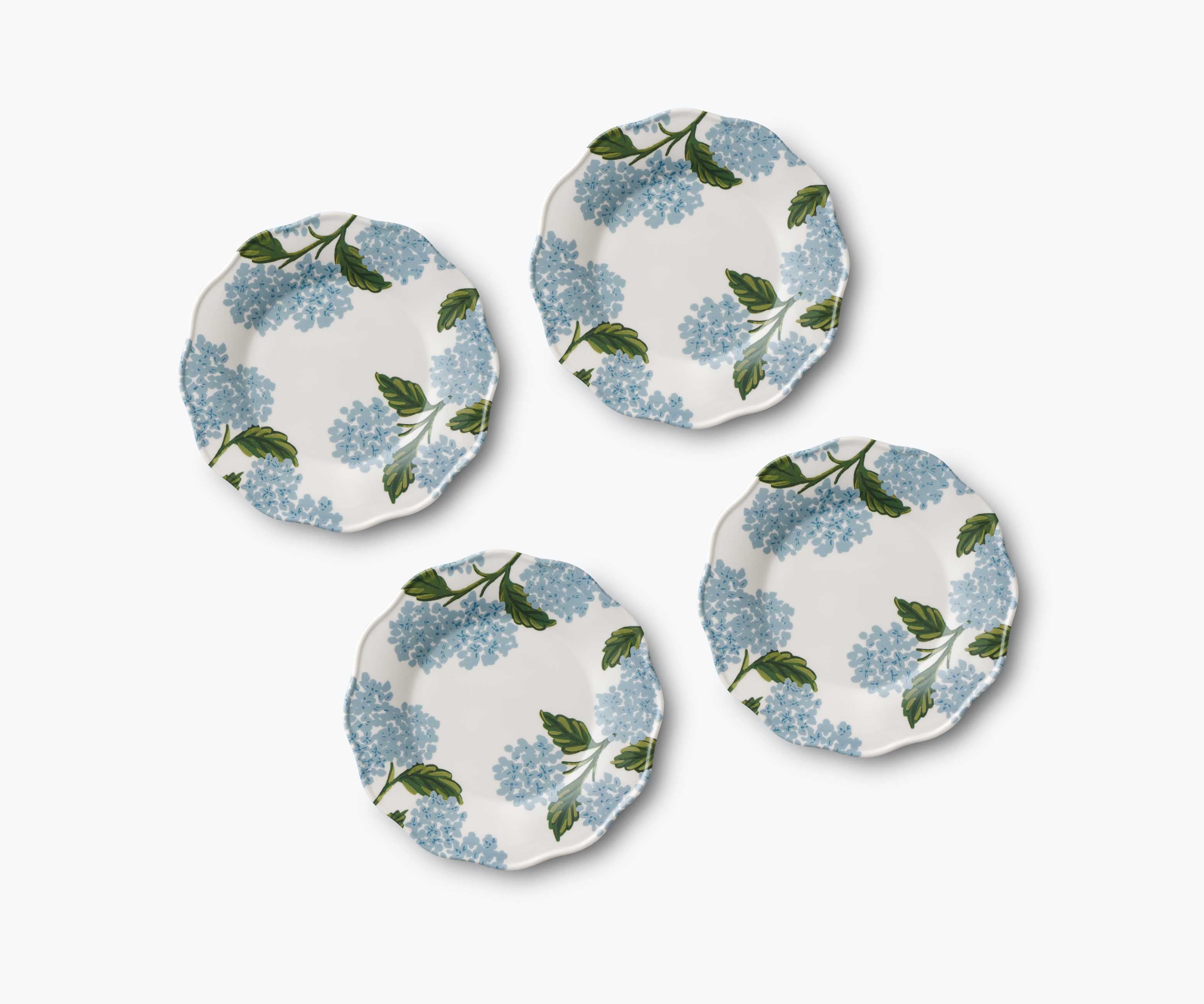 Melamine Assorted Dessert Plates - Hydrangea