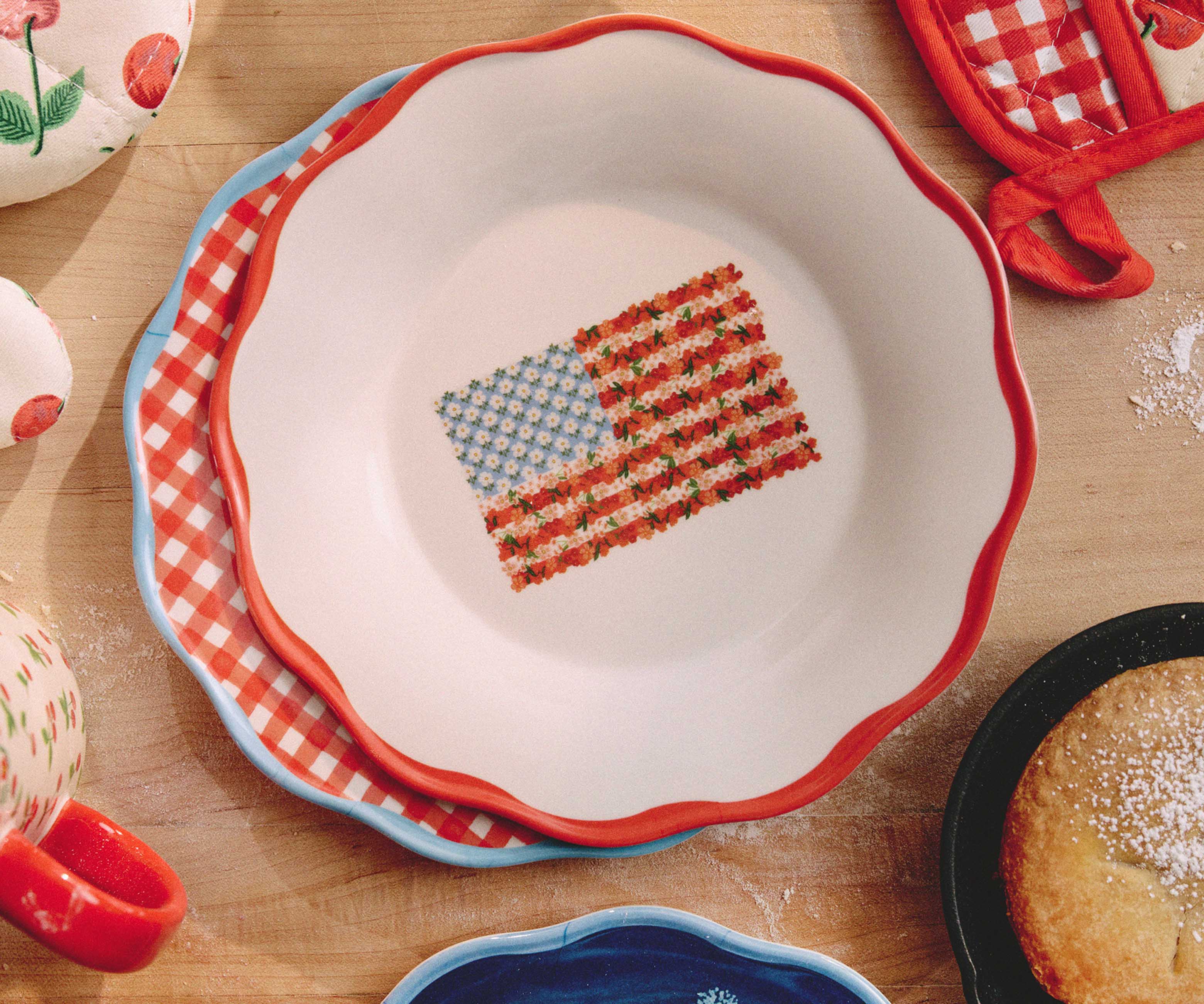 Melamine Assorted Dessert Plates - Americana