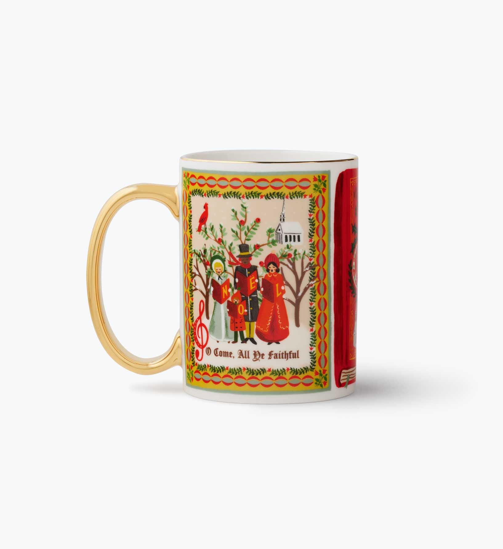 Holiday Porcelain Mug - Christmas Carols